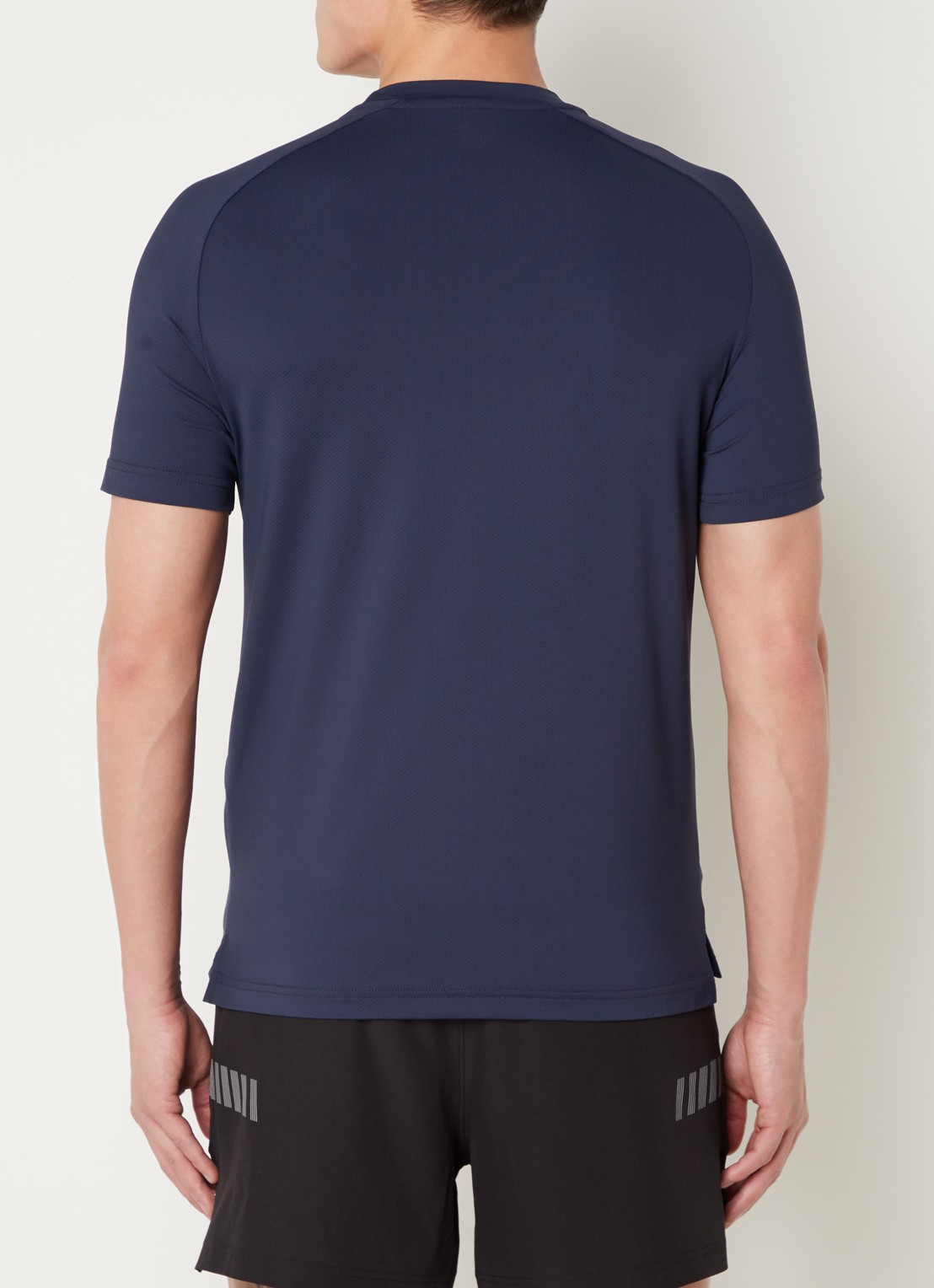 Armani Trainings T-shirt met logoprint - achterkant 3 blauw