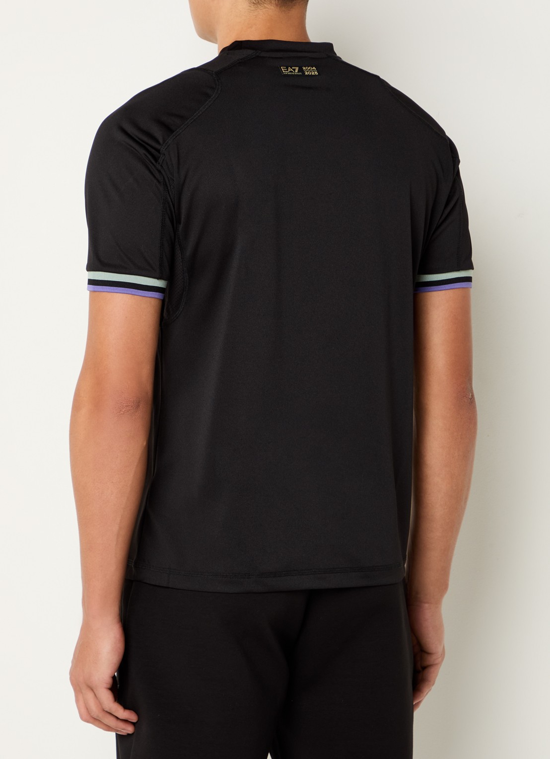 Armani Trainings T-shirt met logoprint - achterkant 4 zwart