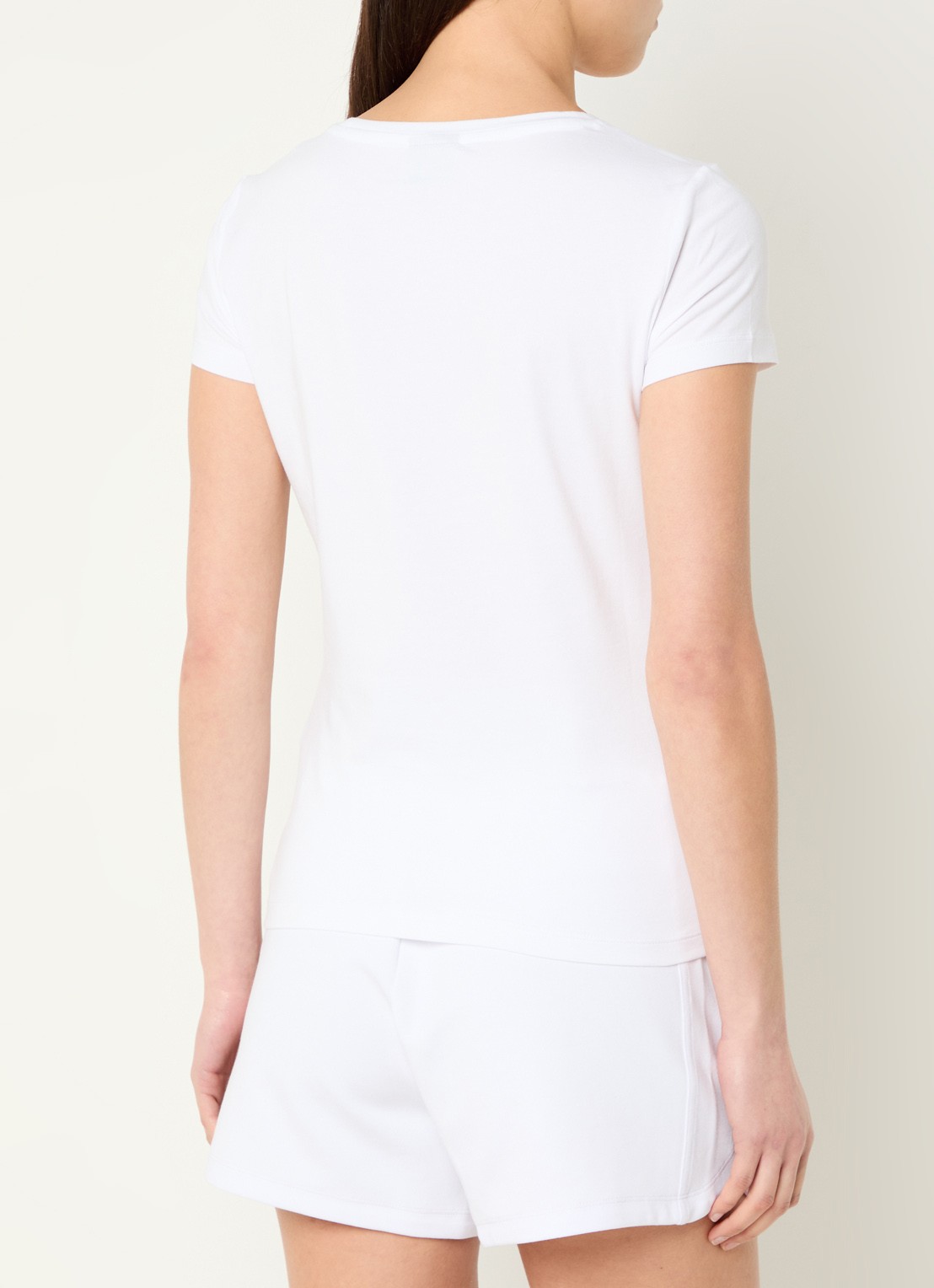 Armani Trainings T-shirt met logoprint - achterkant 2 wit