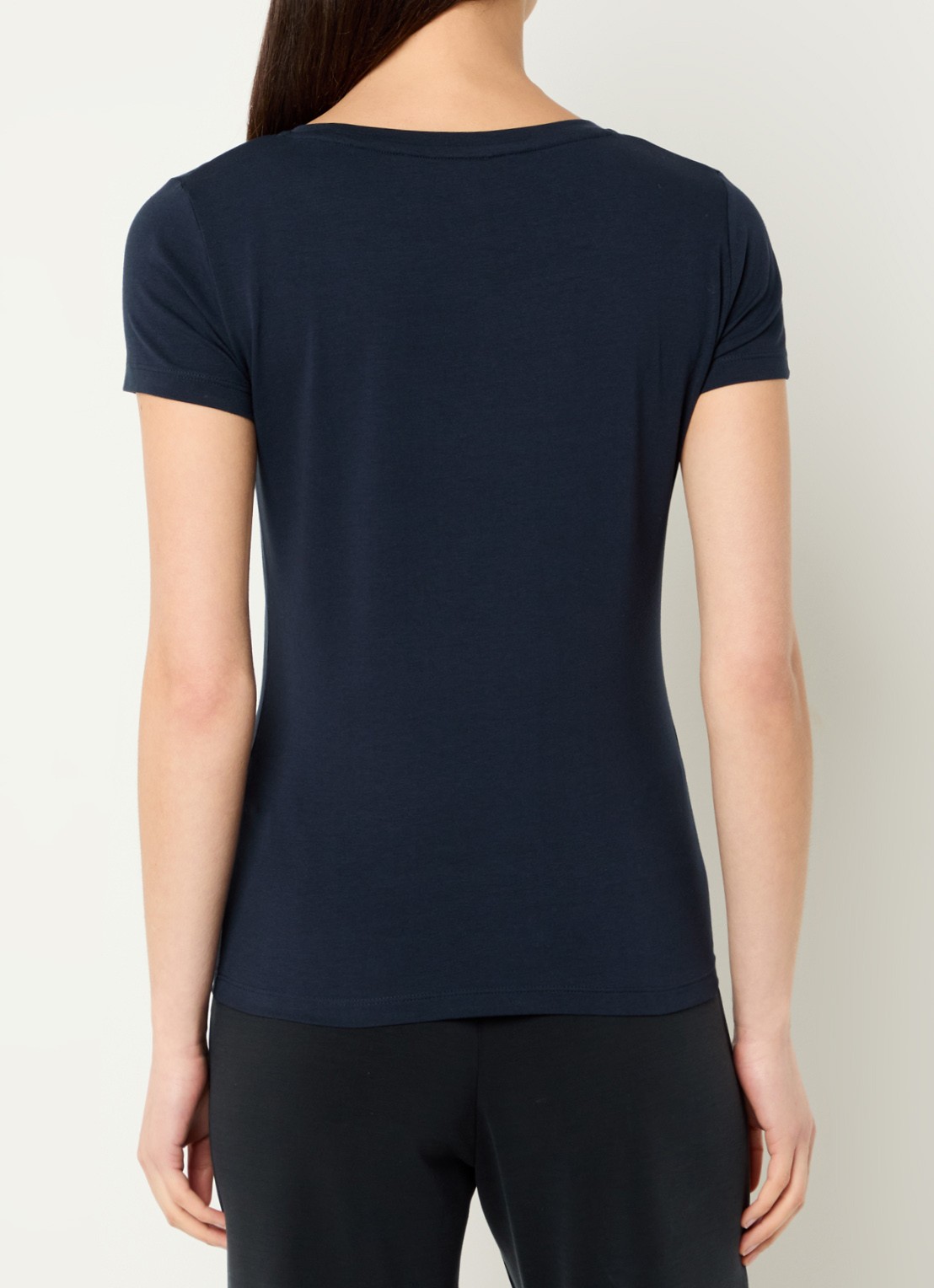 Armani Trainings T-shirt met logoprint - achterkant 4 donkerblauw