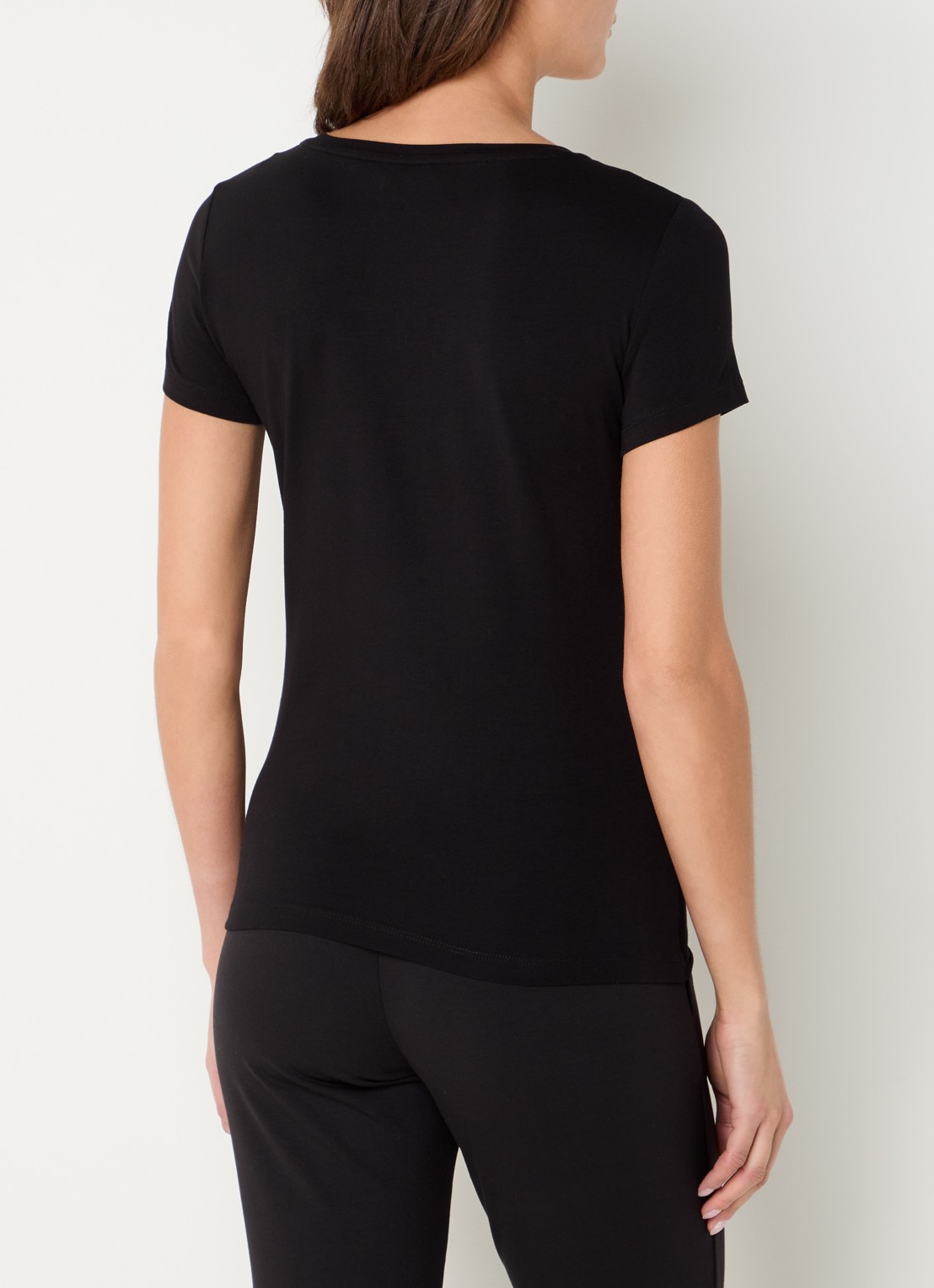 Armani Trainings T-shirt met logoprint - achterkant 4 zwart
