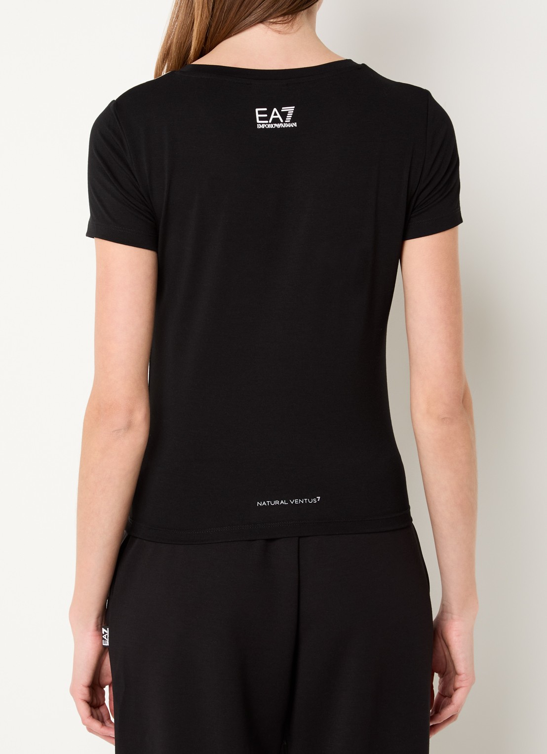 Armani Trainings T-shirt met logoprint - achterkant zwart