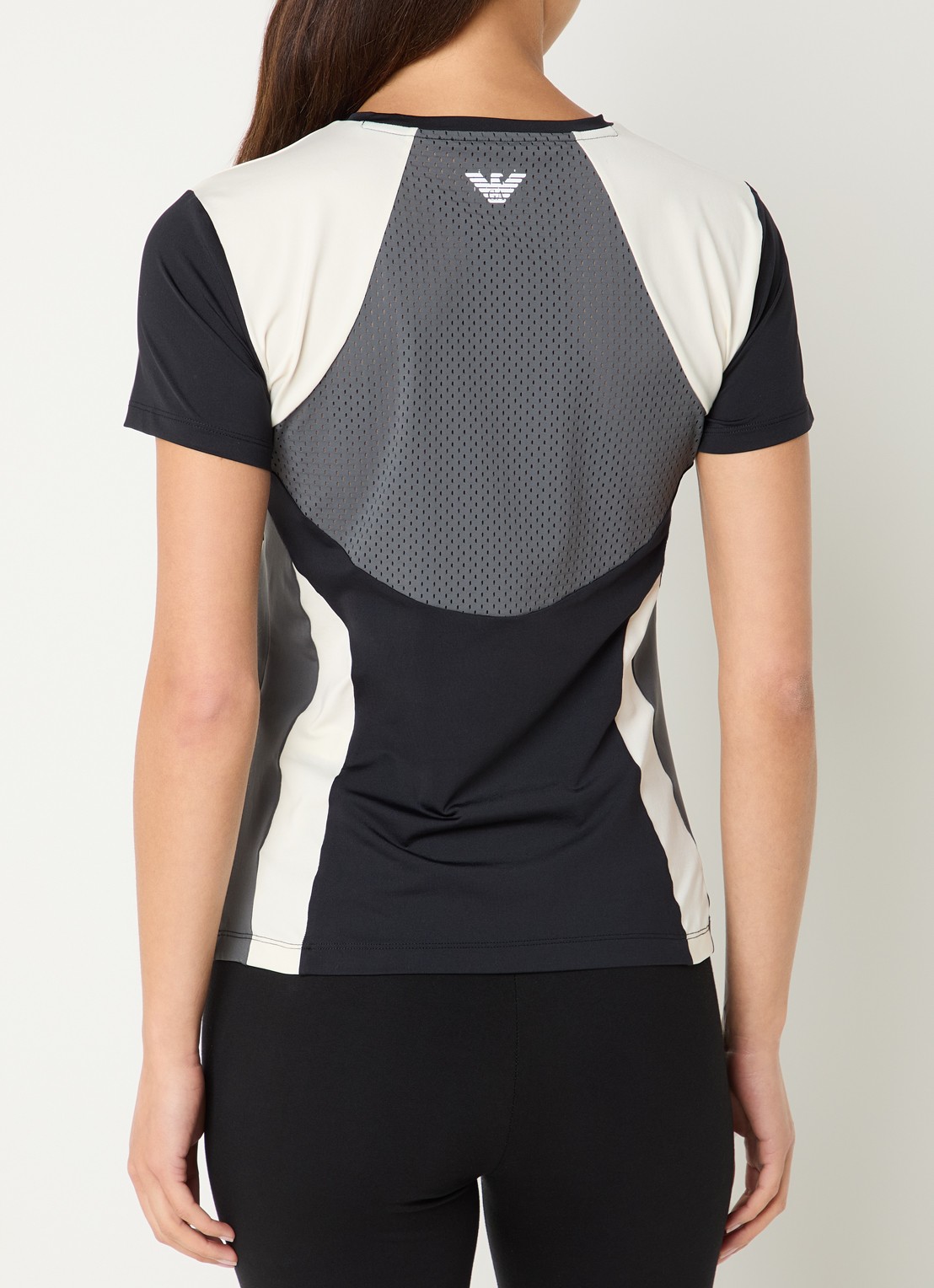 Armani Trainings T-shirt met logoprint - achterkant 4 zwart