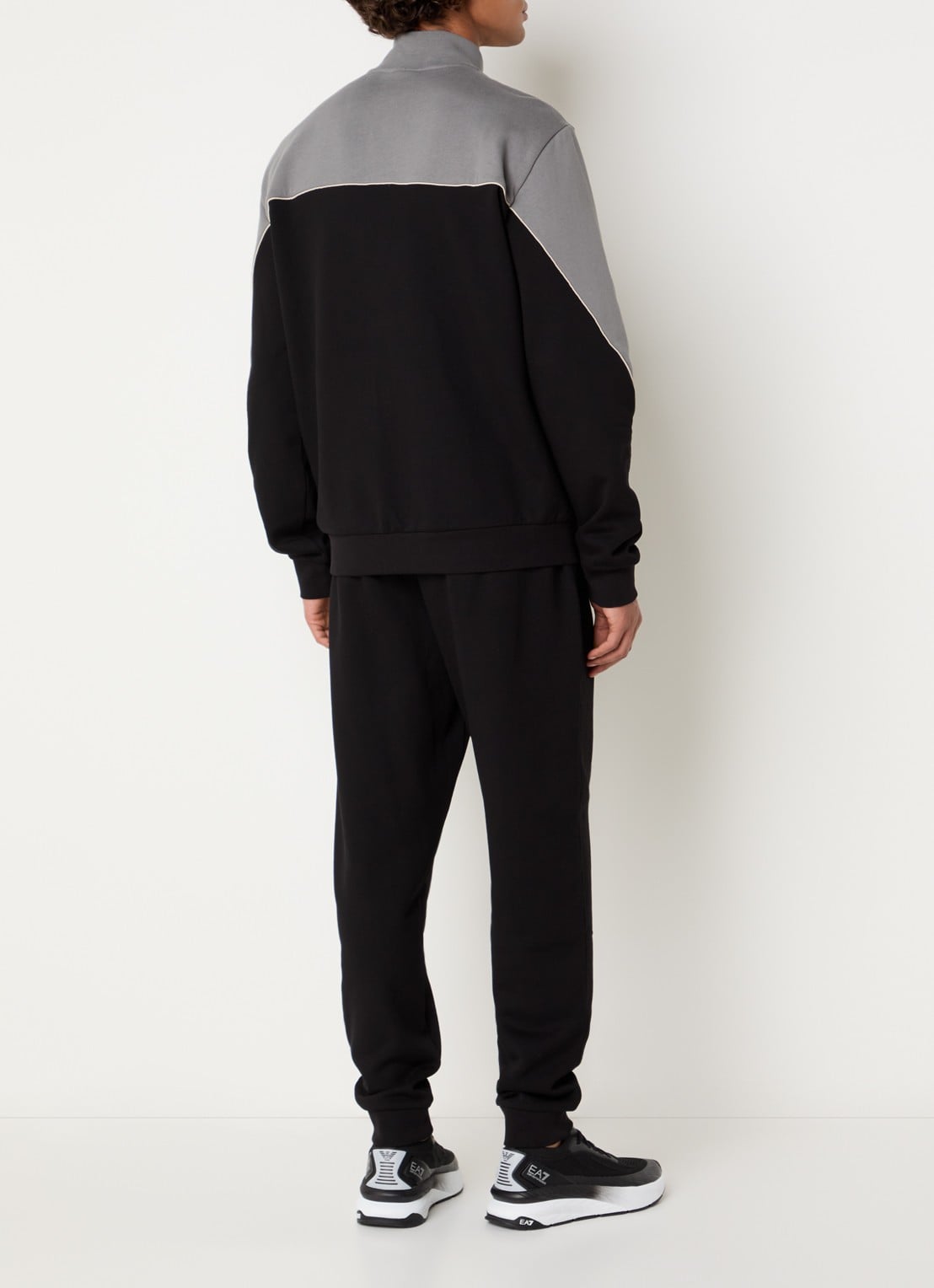 Armani Trainingspak in katoenblend met logo - achterkant 3 zwart