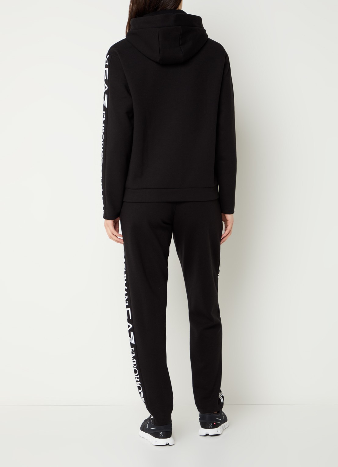 Armani Trainingspak met capuchon en logoprint - achterkant 4 zwart