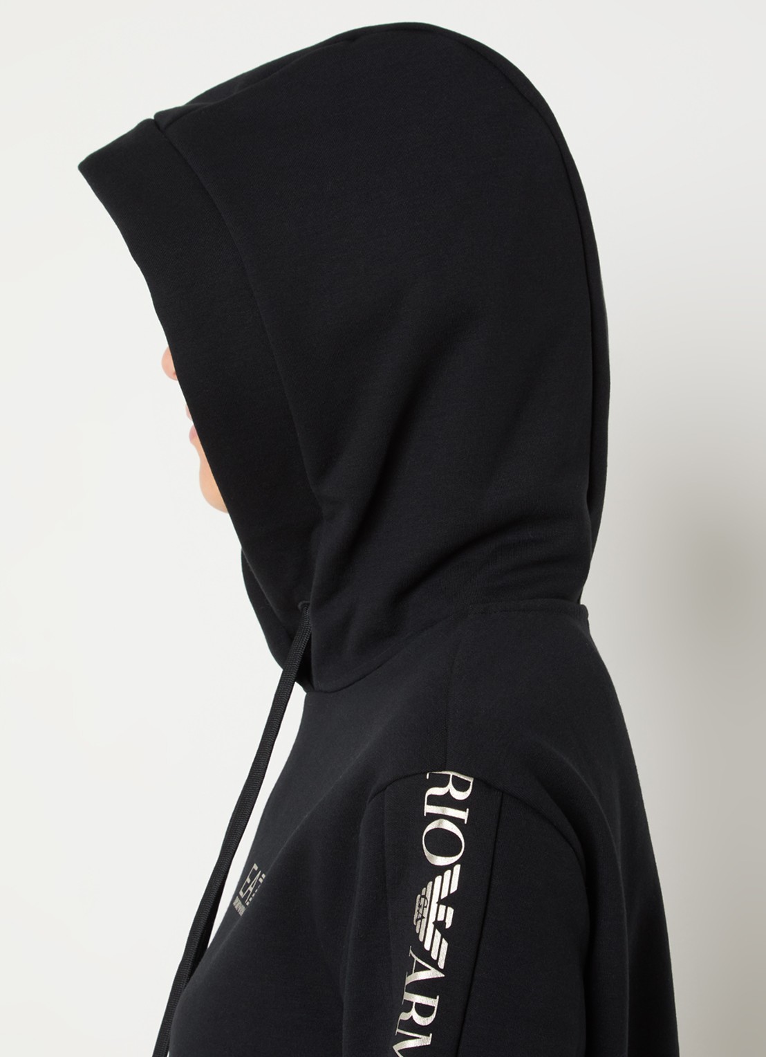 Armani Trainingspak met capuchon en logoprint - detail 9 zwart