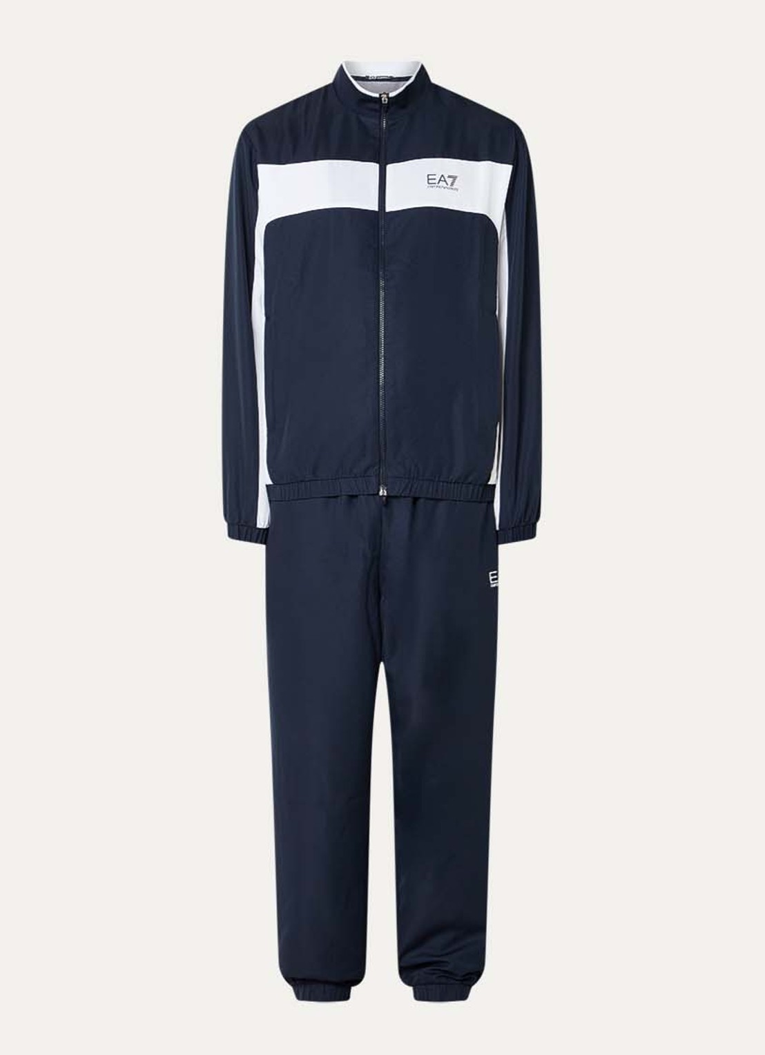 Armani Trainingspak met logo en steekzakken - voorkant 2 donkerblauw