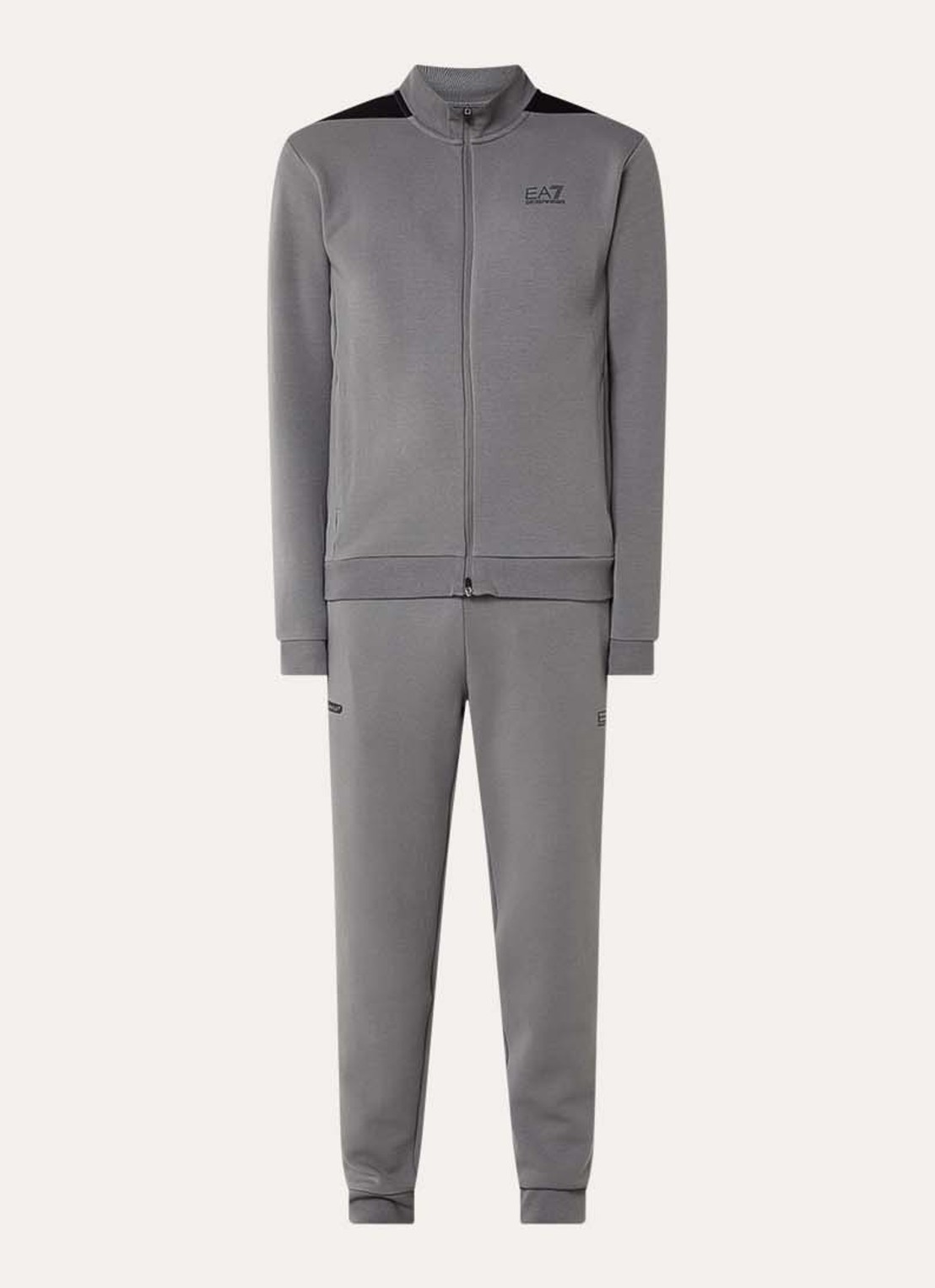 Armani Trainingspak met logo en steekzakken - voorkant 3 grijs