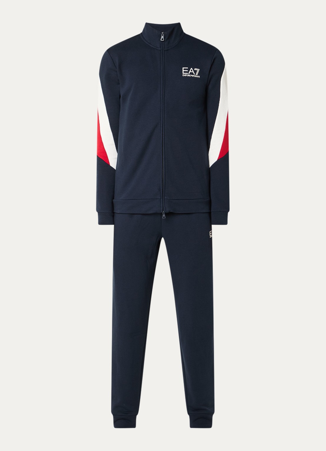 Armani Trainingspak met logo en steekzakken - voorkant 2 donkerblauw
