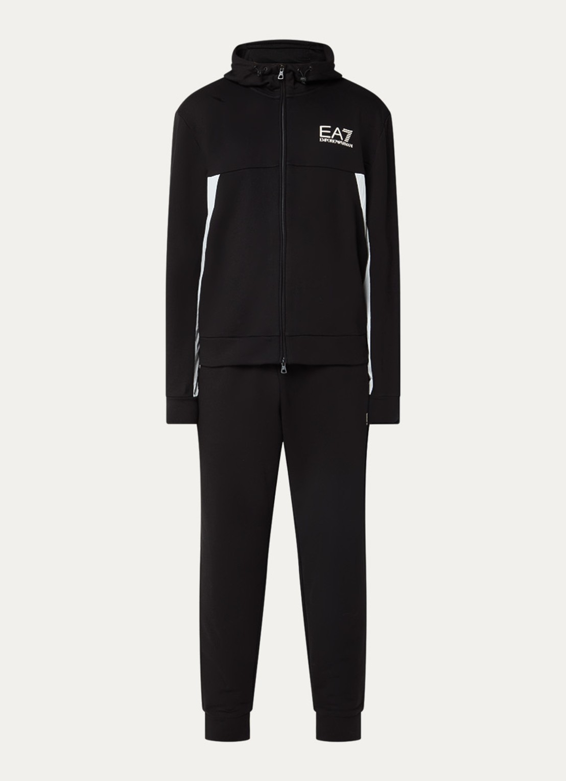 Armani Trainingspak met logo en steekzakken - voorkant 2 zwart