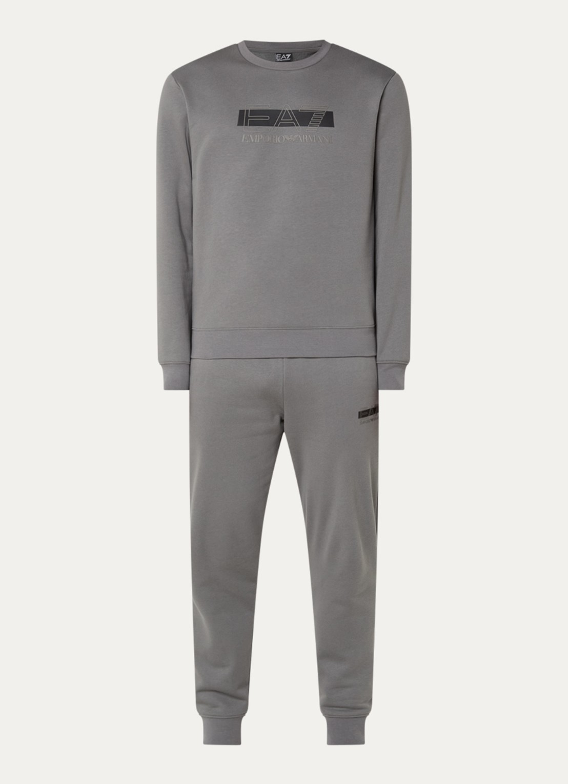 Armani Trainingspak met logo en steekzakken - voorkant 3 grijs