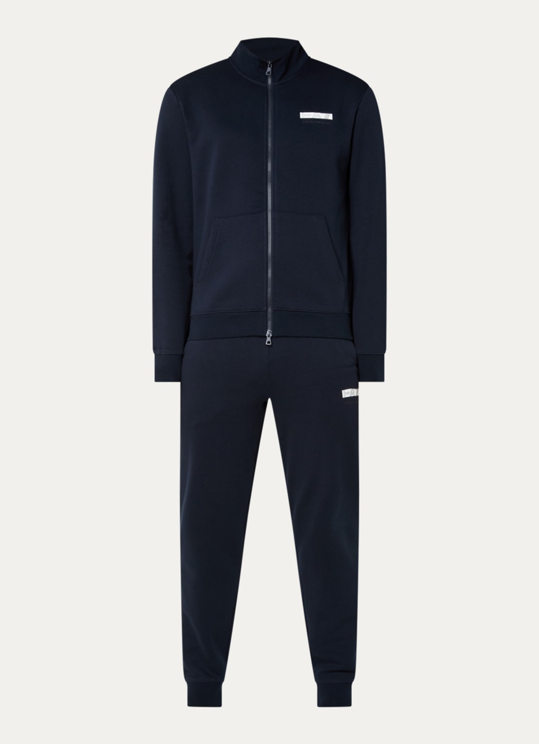 Armani Trainingspak met logo en steekzakken - voorkant 2 donkerblauw