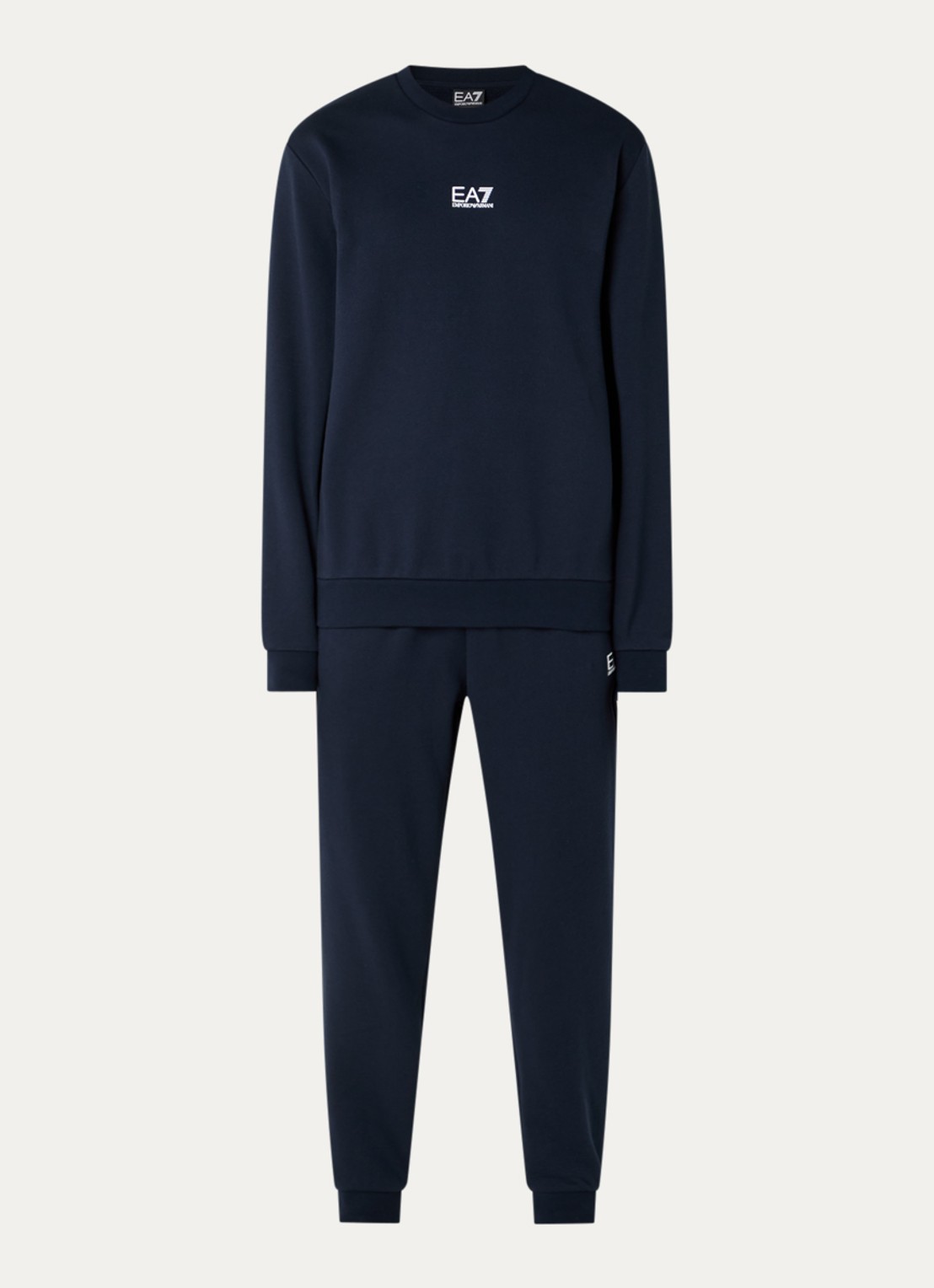 Armani Trainingspak met logo en steekzakken - voorkant donkerblauw