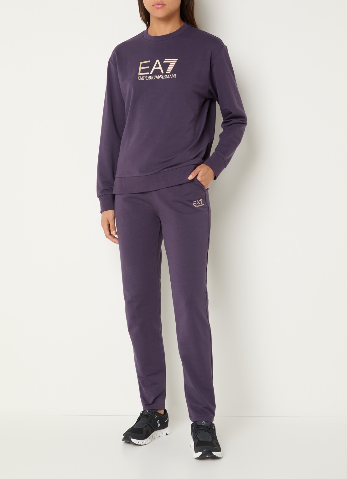 Armani Trainingspak met logo en steekzakken  - detail 2 paars