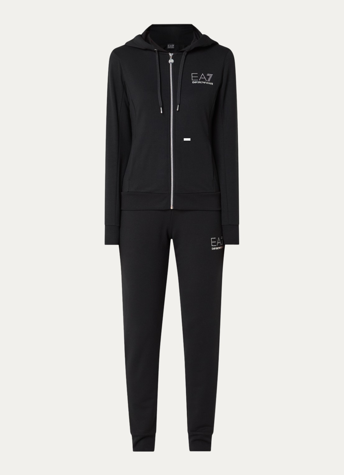 Armani Trainingspak met logo en steekzakken - voorkant 3 zwart