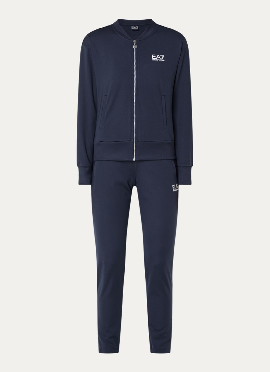 Armani Trainingspak met logo en steekzakken - voorkant 2 donkerblauw