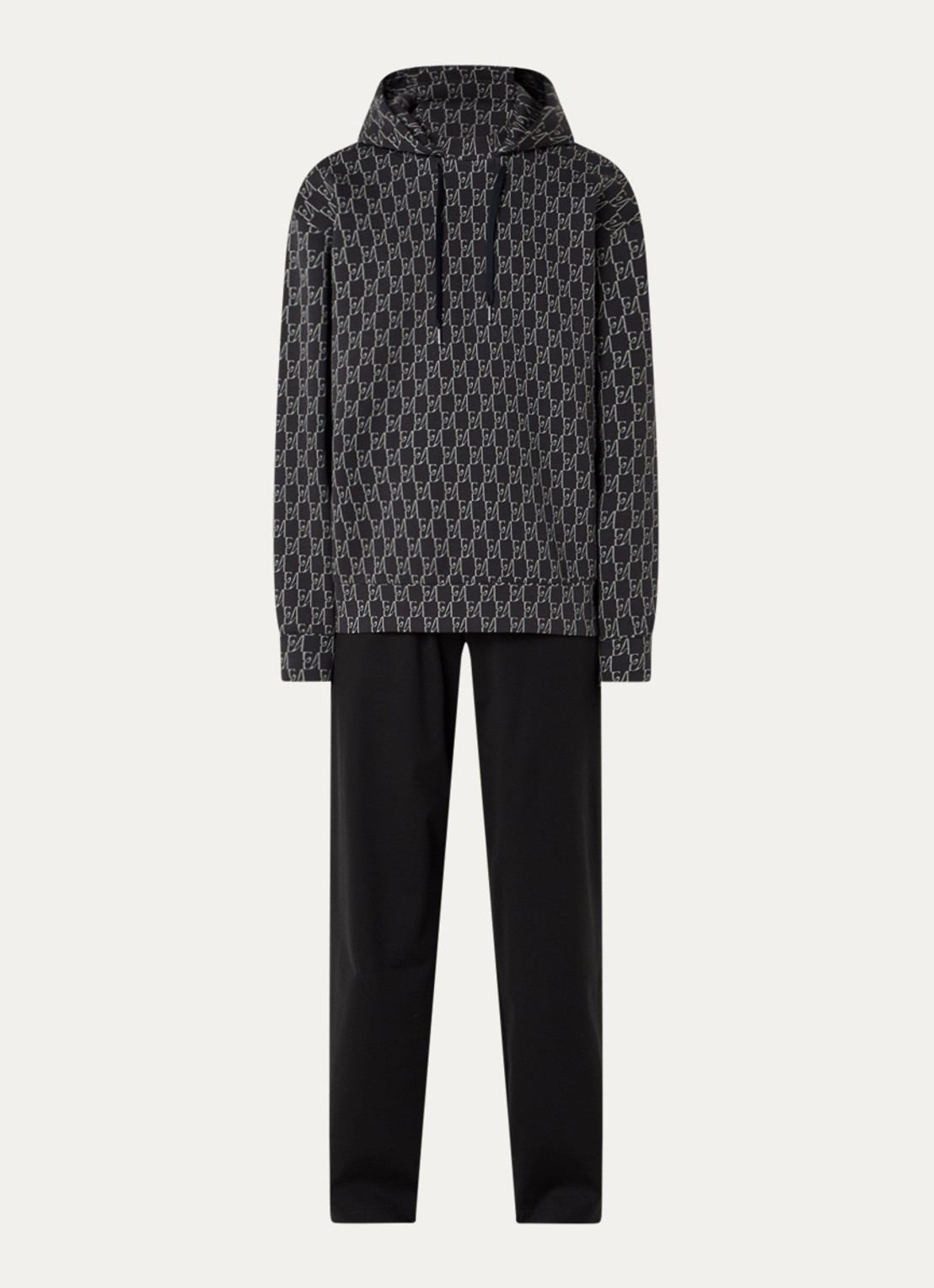 Armani Trainingspak met logo en steekzakken - voorkant 3 antraciet