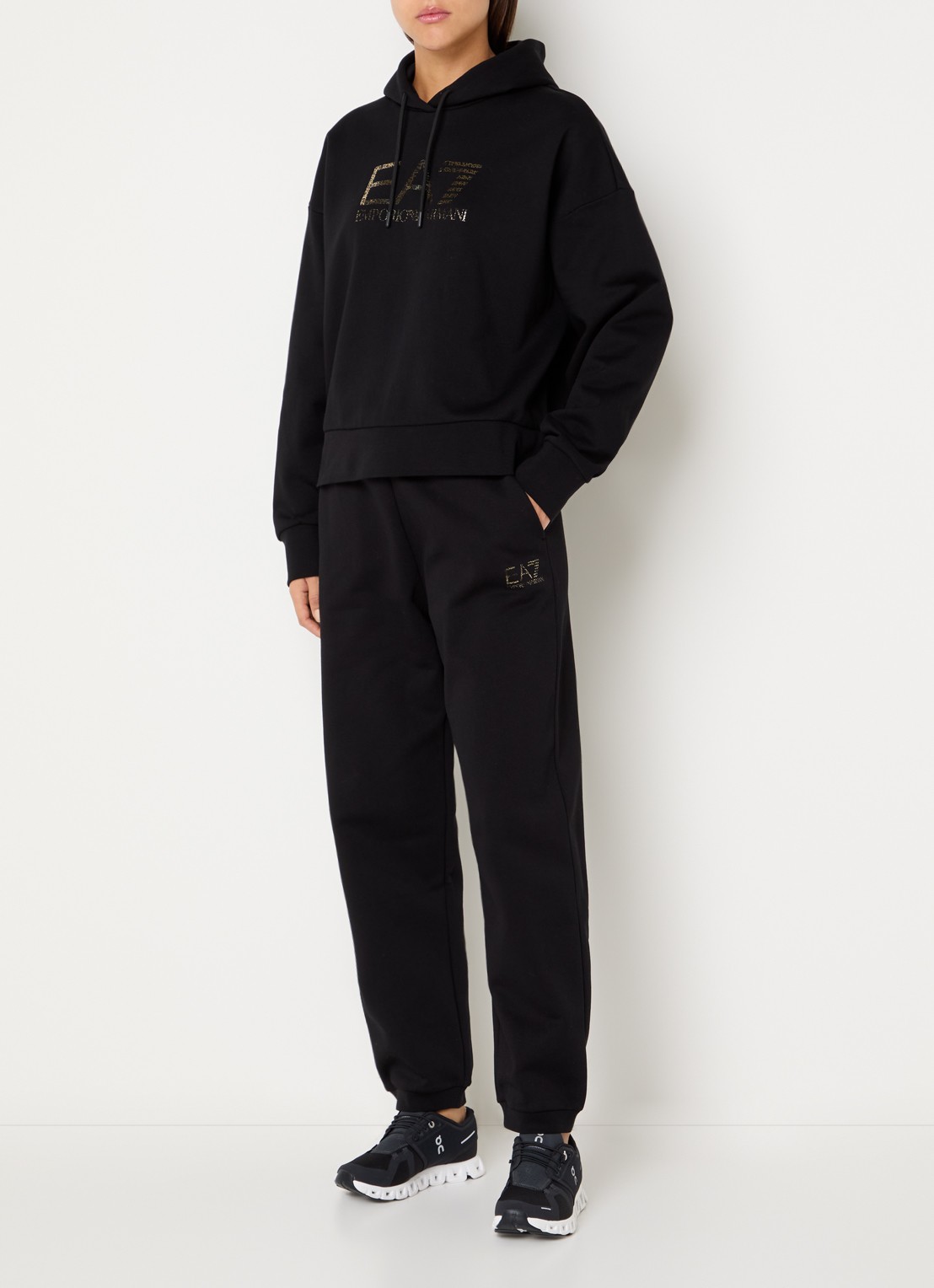 Armani Trainingspak met logoprint en steekzakken - detail 3 zwart