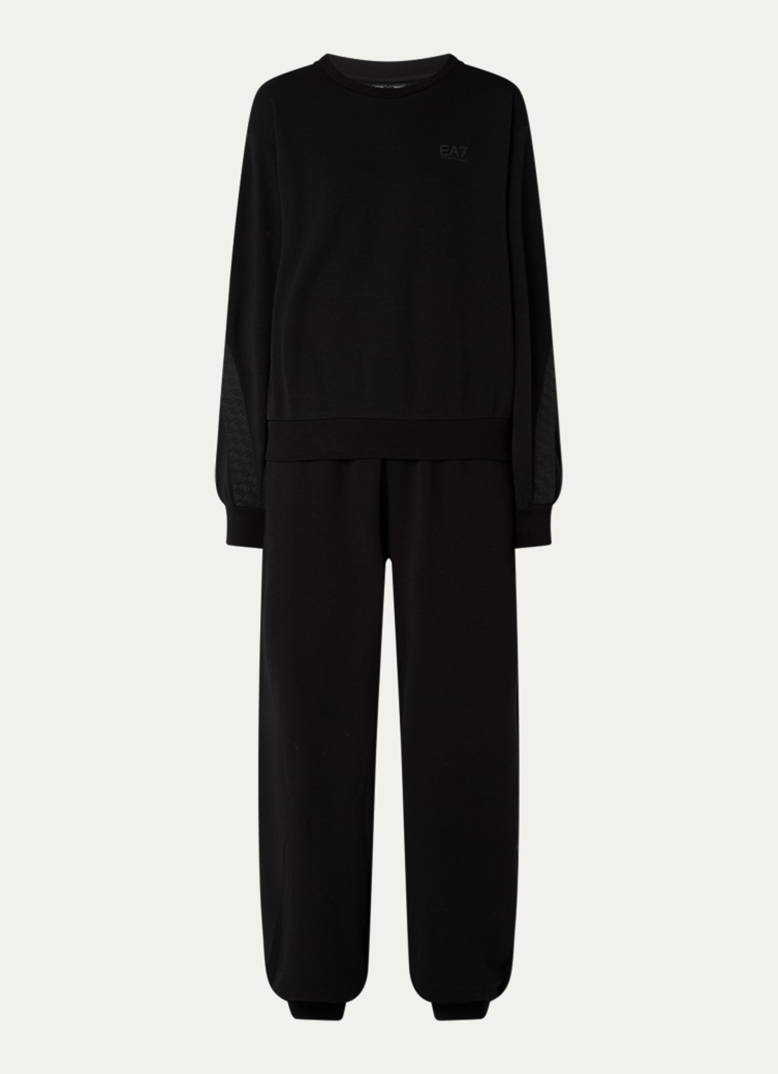 Armani Trainingspak met logoprint - voorkant 3 zwart