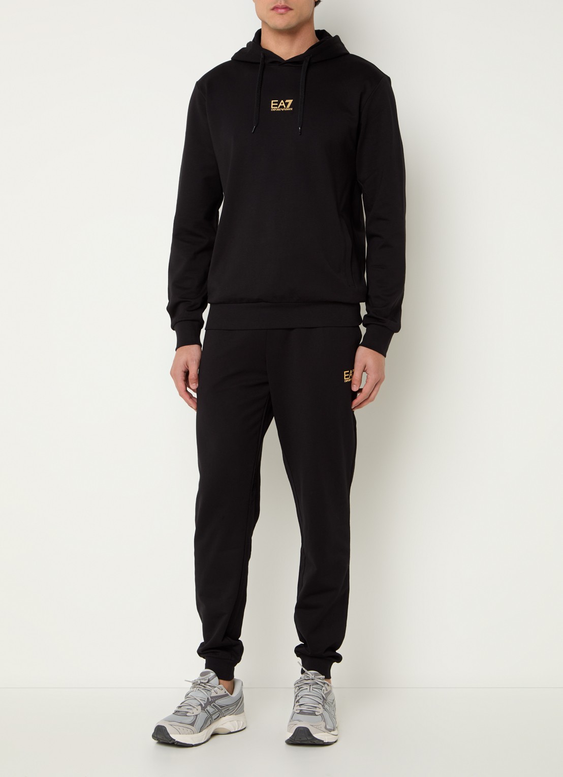 Armani Trainingspak met steekzakken en logo - detail zwart