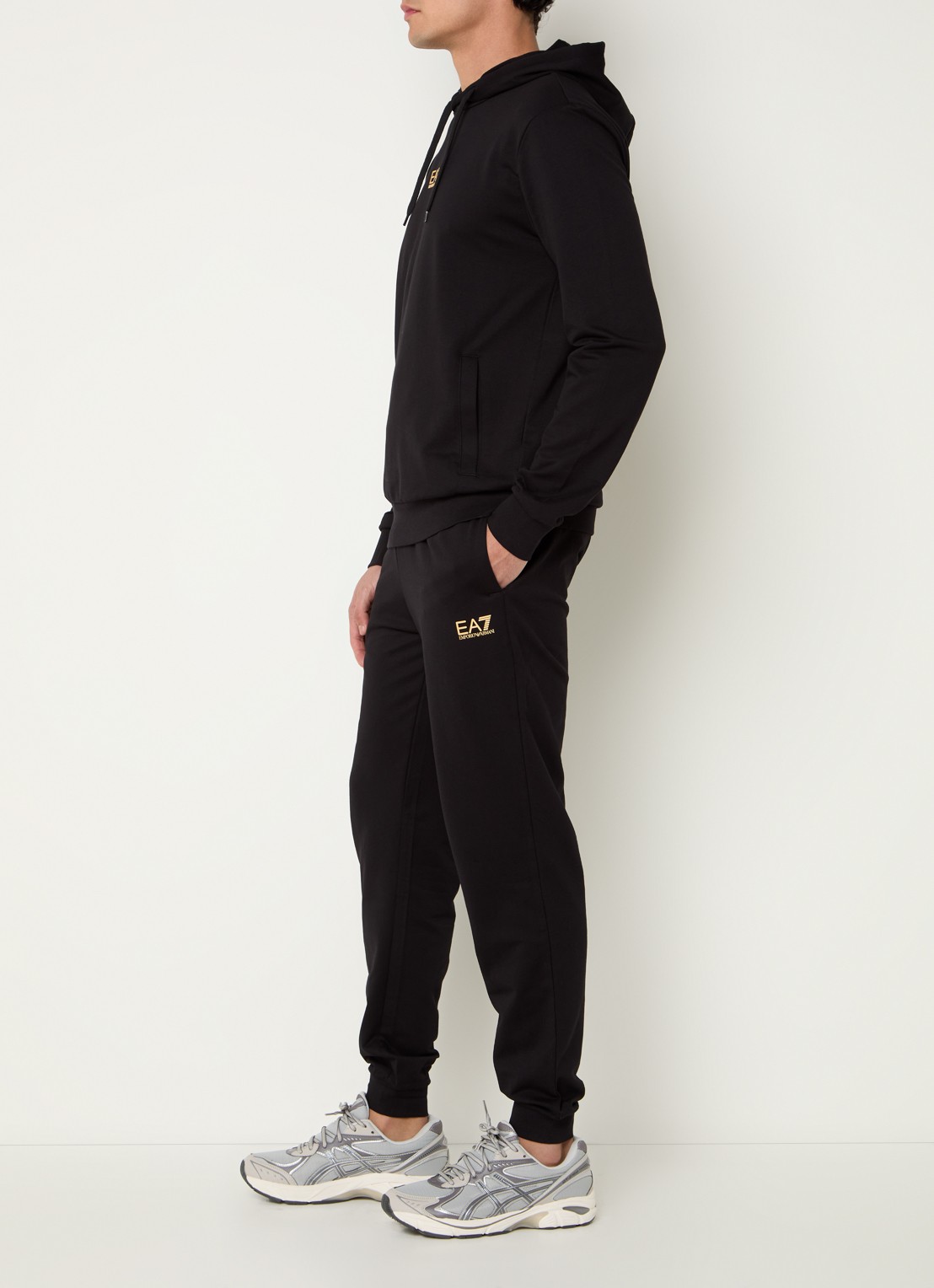 Armani Trainingspak met steekzakken en logo - voorkant 4 zwart