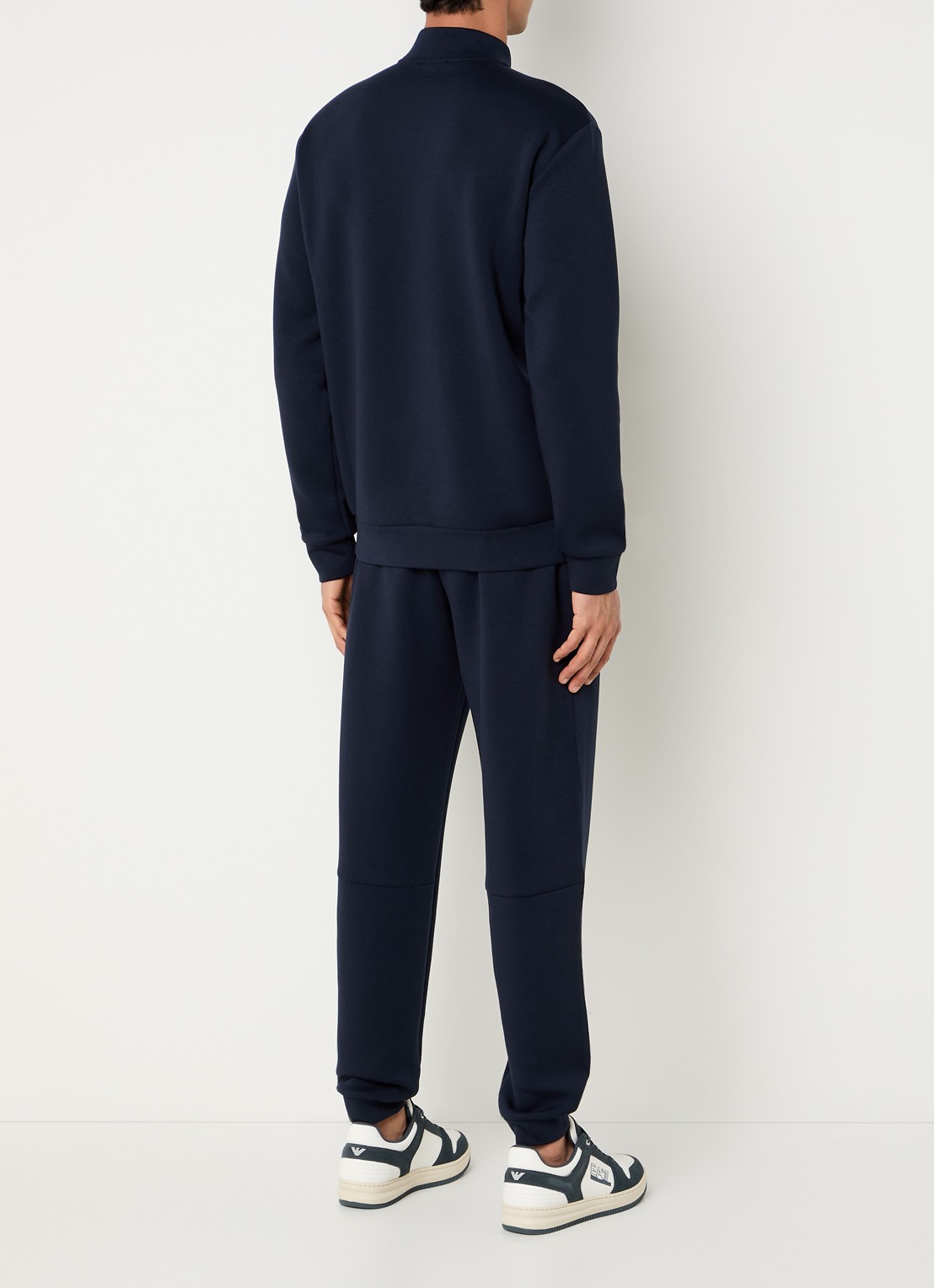 Armani Trainingspak met steekzakken en logo - achterkant donkerblauw
