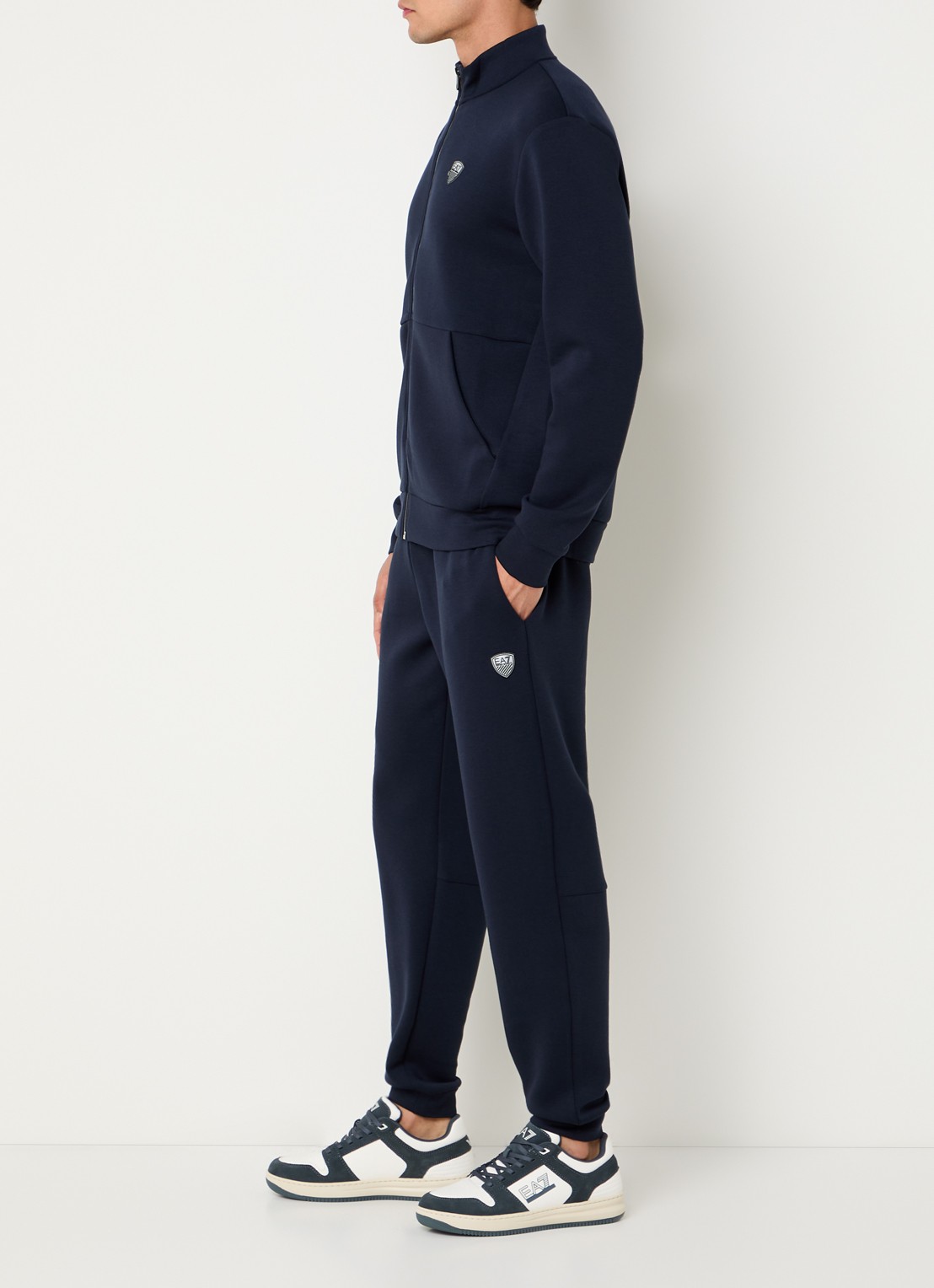 Armani Trainingspak met steekzakken en logo - voorkant 4 donkerblauw