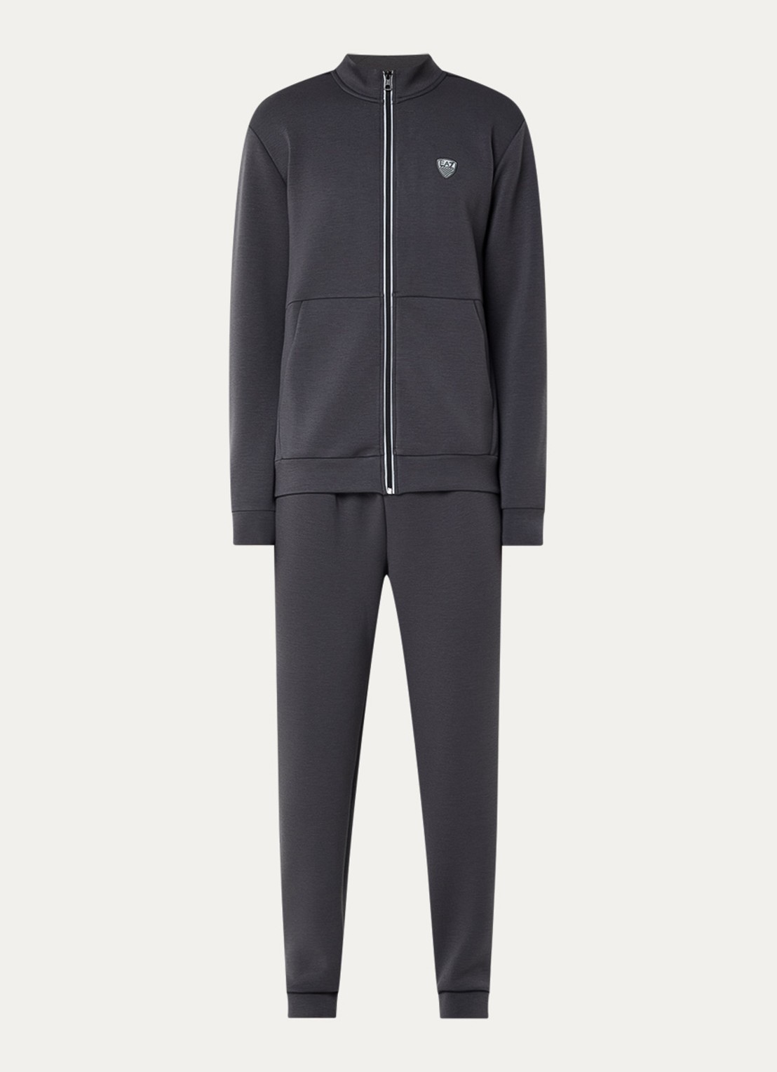 Armani Trainingspak met steekzakken en logo - voorkant 2 antraciet