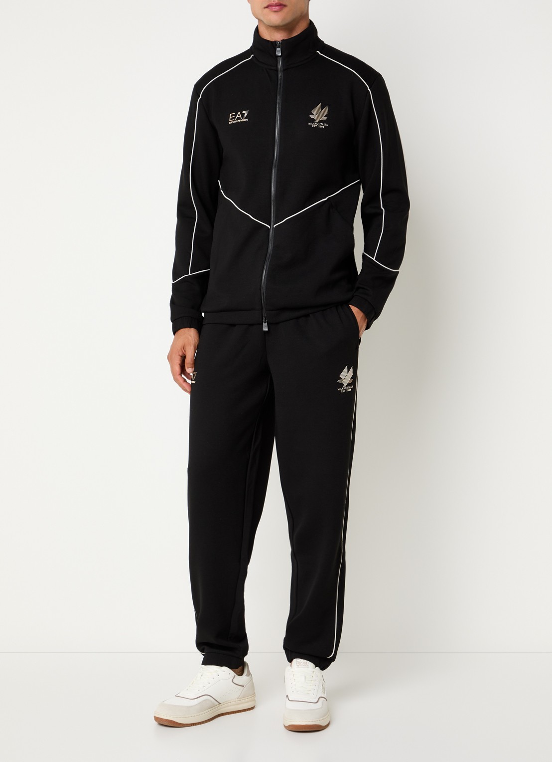Armani Trainingspak met steekzakken en logo - detail 4 zwart