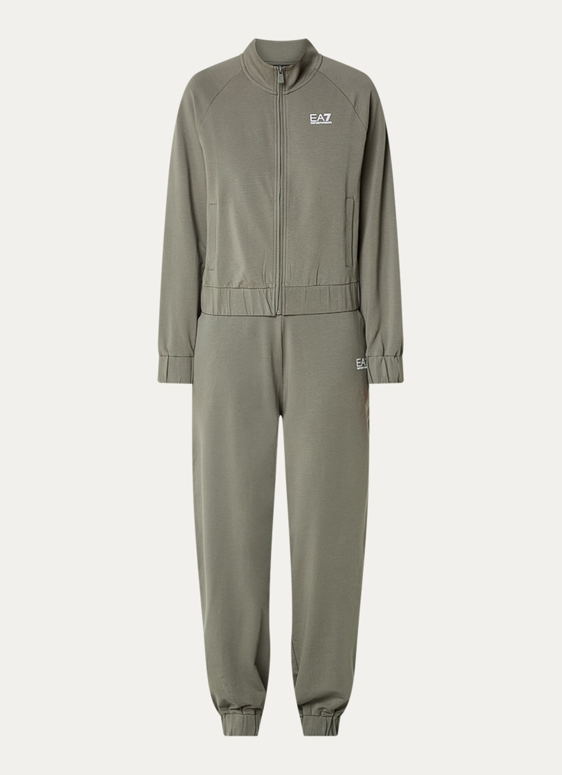 Armani Trainingspak met steekzakken en logo - voorkant 2 legergroen