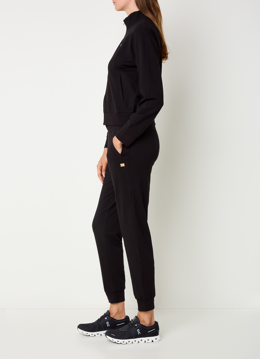 Armani Trainingspak met steekzakken en logo - voorkant 2 zwart