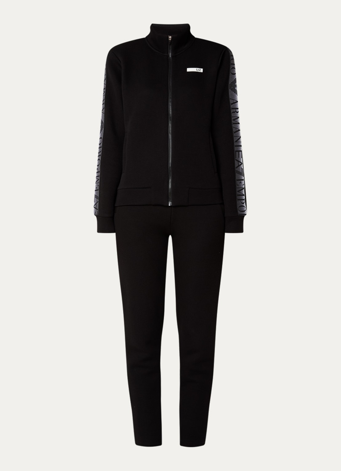 Armani Trainingspak met steekzakken en logo - voorkant 2 zwart
