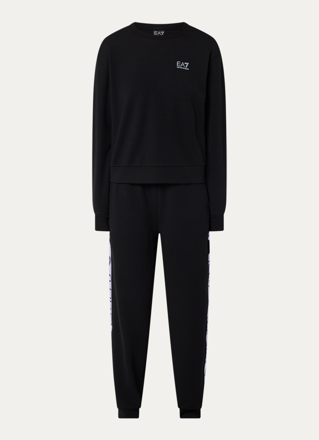 Armani Trainingspak met steekzakken en logo - voorkant zwart