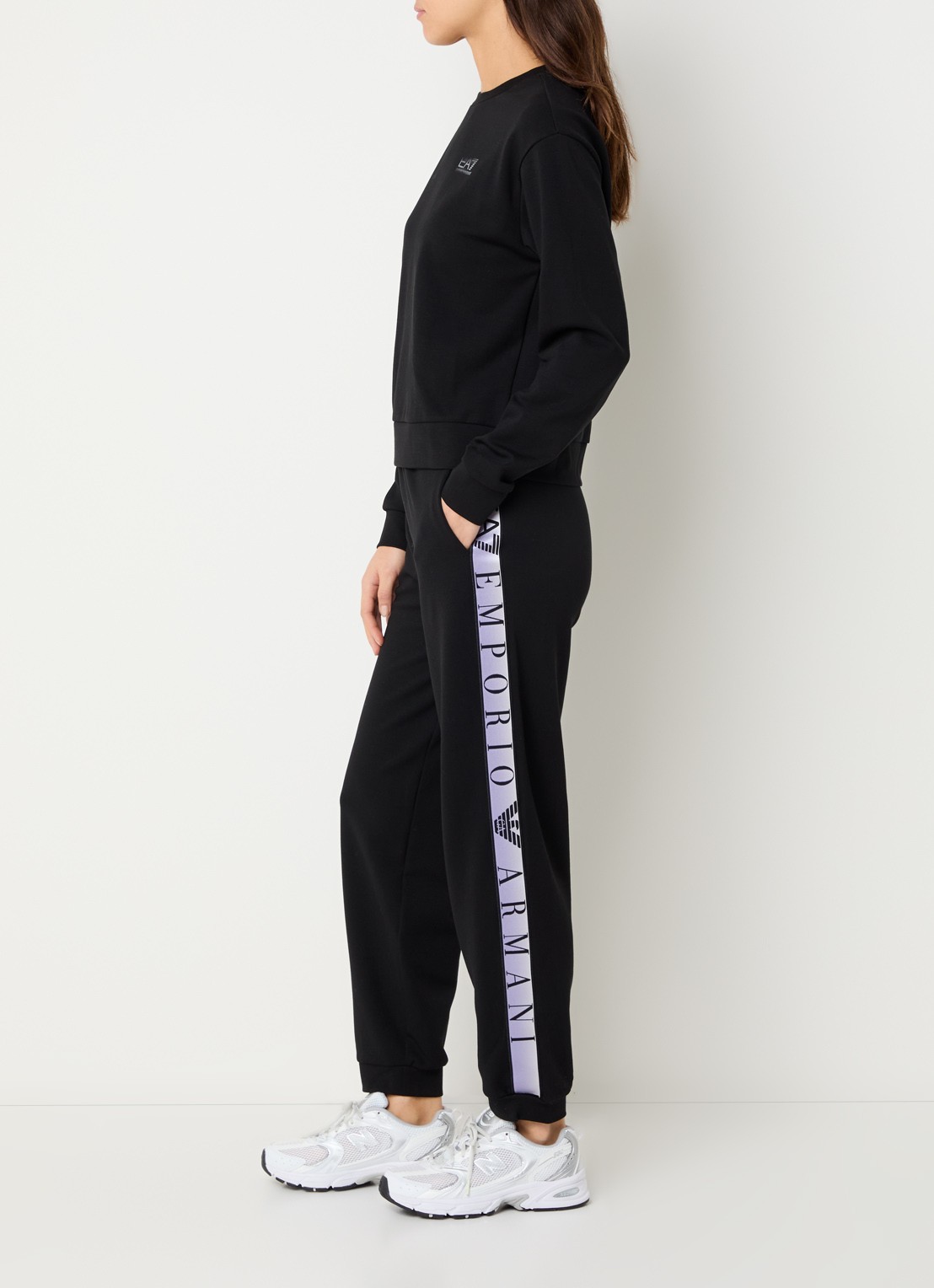 Armani Trainingspak met steekzakken en logo - voorkant 2 zwart