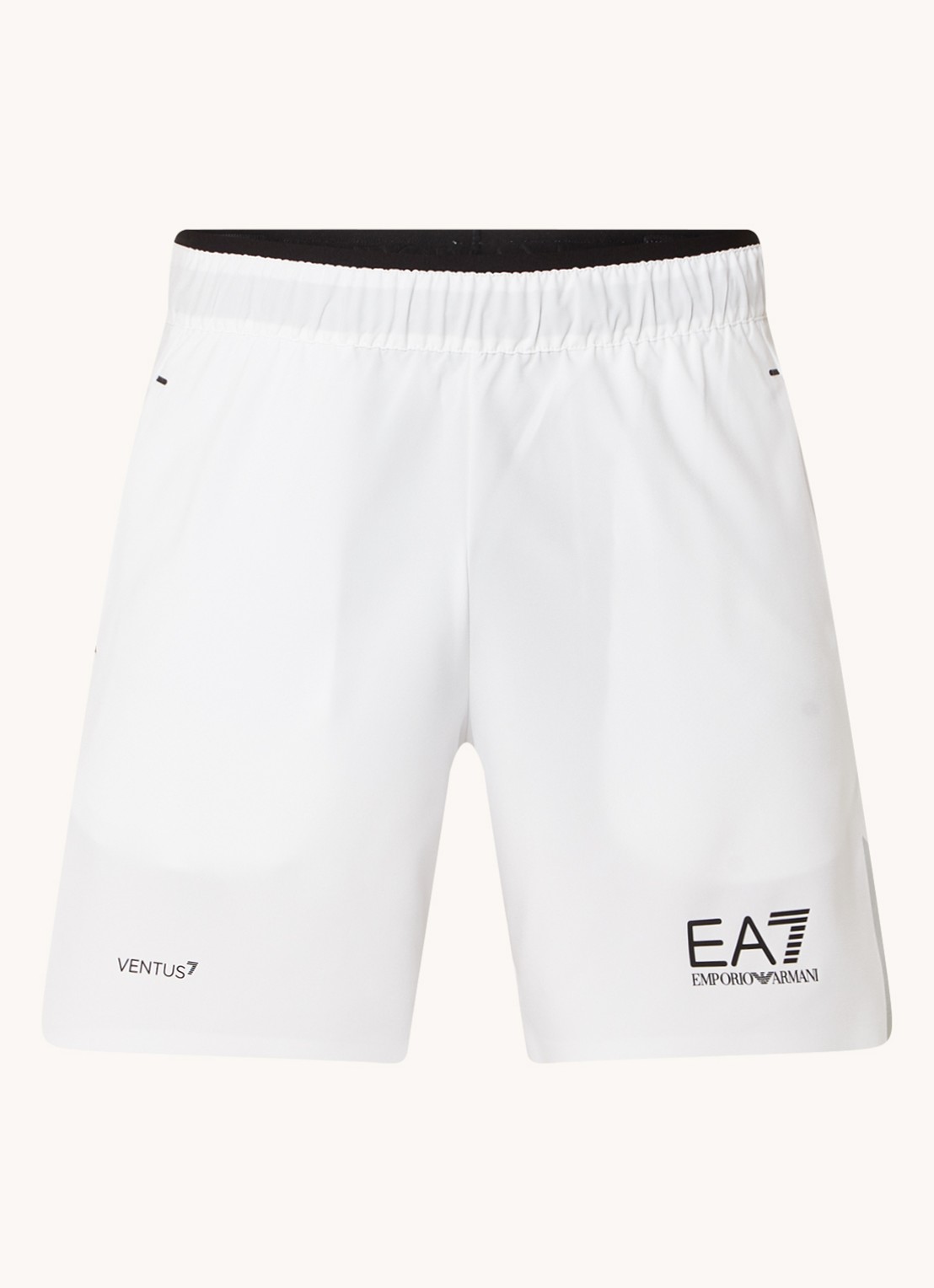 Armani Trainingsshorts met logoprint en steekzakken  - voorkant 2 wit