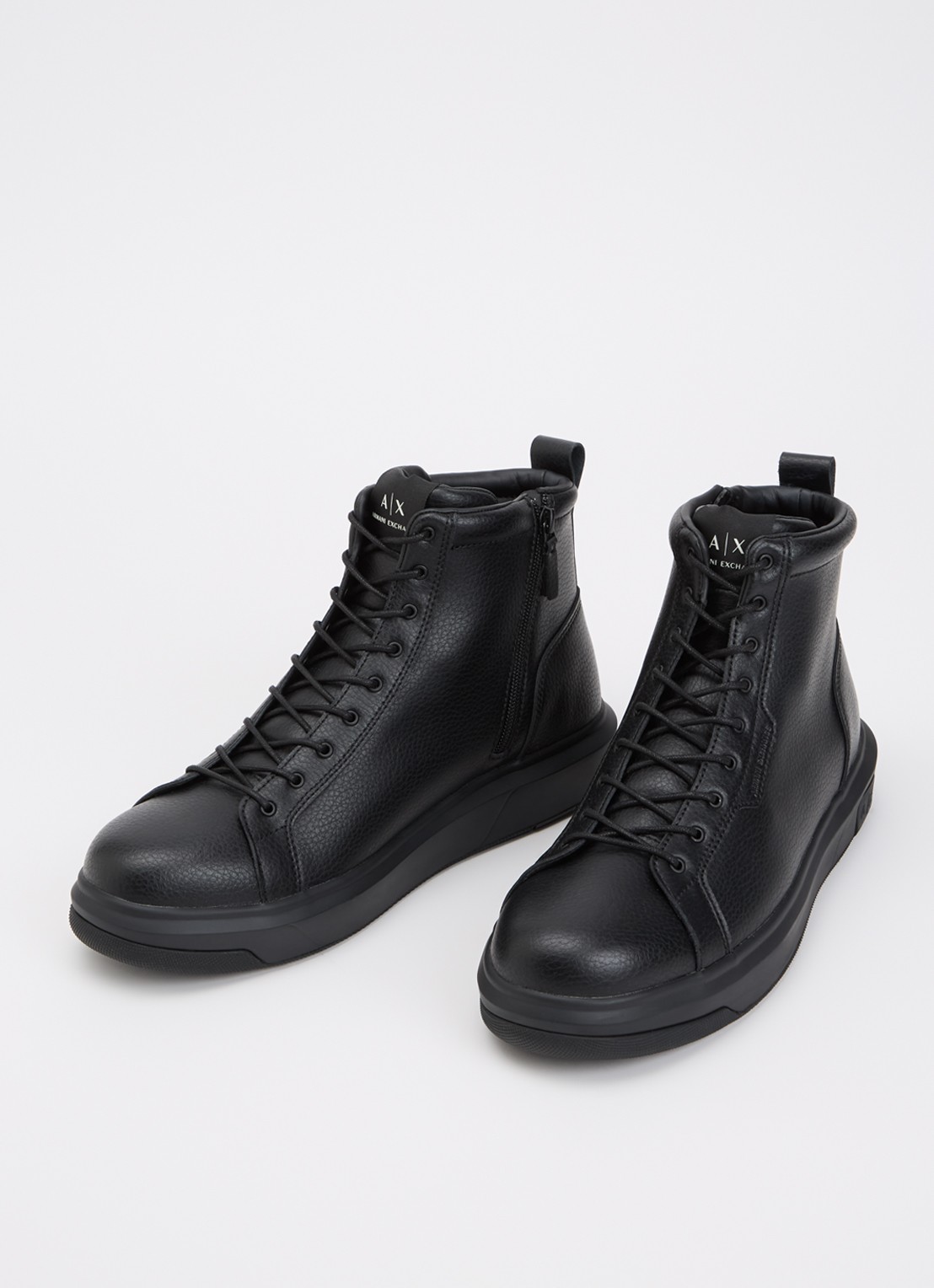 Armani Veterboot van leer - detail zwart