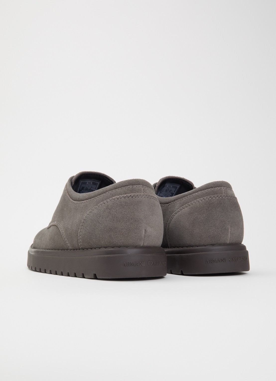 Armani Veterschoen van suède - achterkant 2 donkergrijs