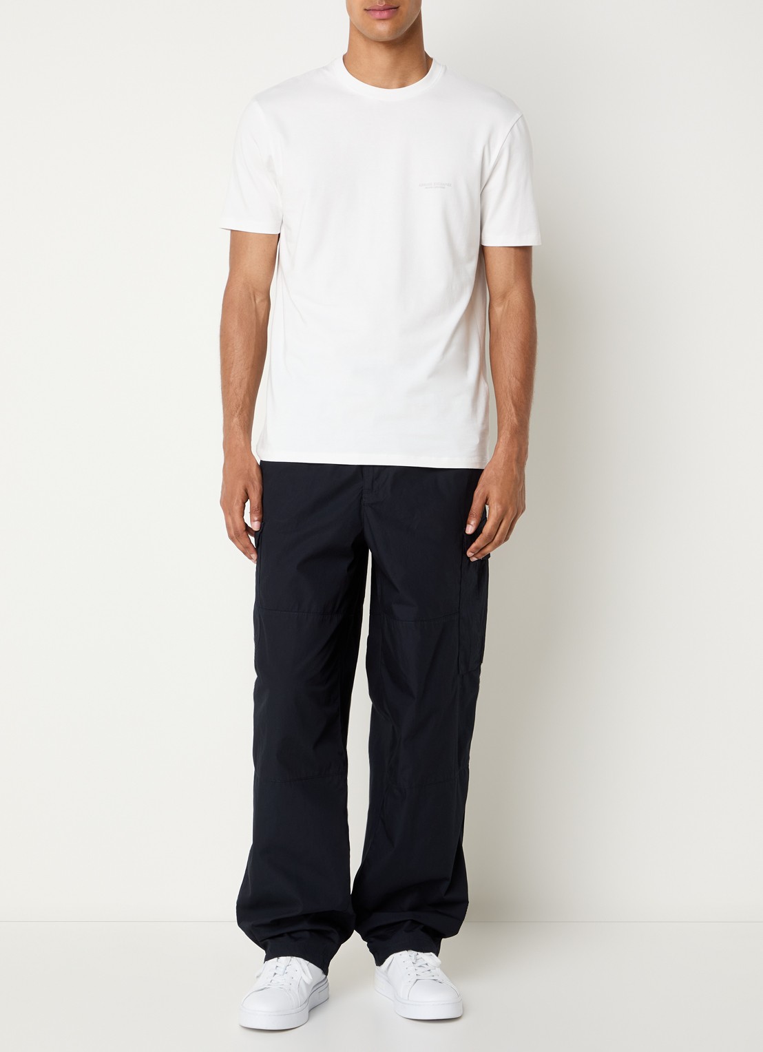 Armani Wide fit broek met steekzakken - voorkant 5 donkerblauw
