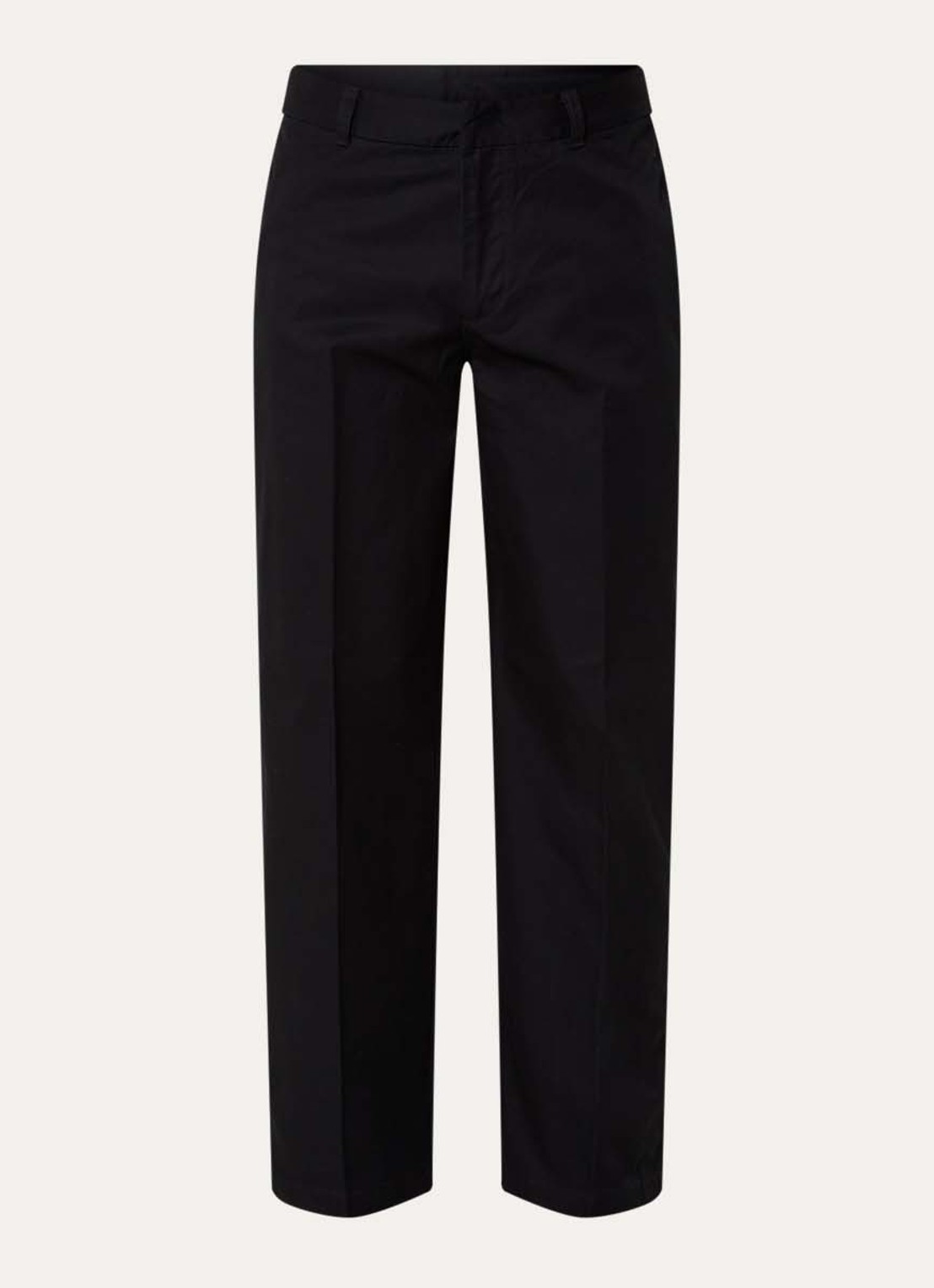 Armani Wide fit chino met steekzakken - voorkant 2 zwart