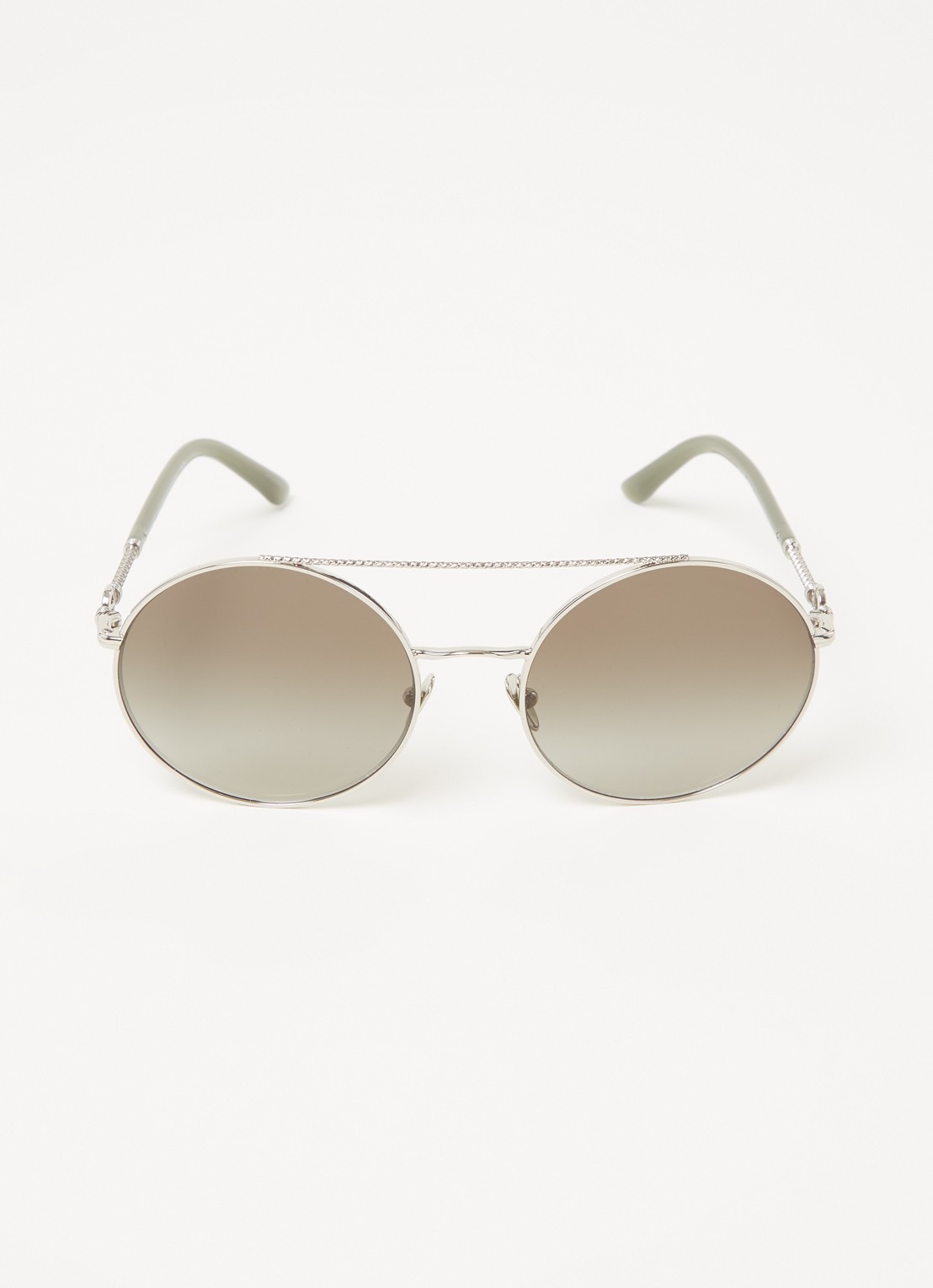 Armani Zonnebril met brillenkoord AR6135  - voorkant 3 zilver