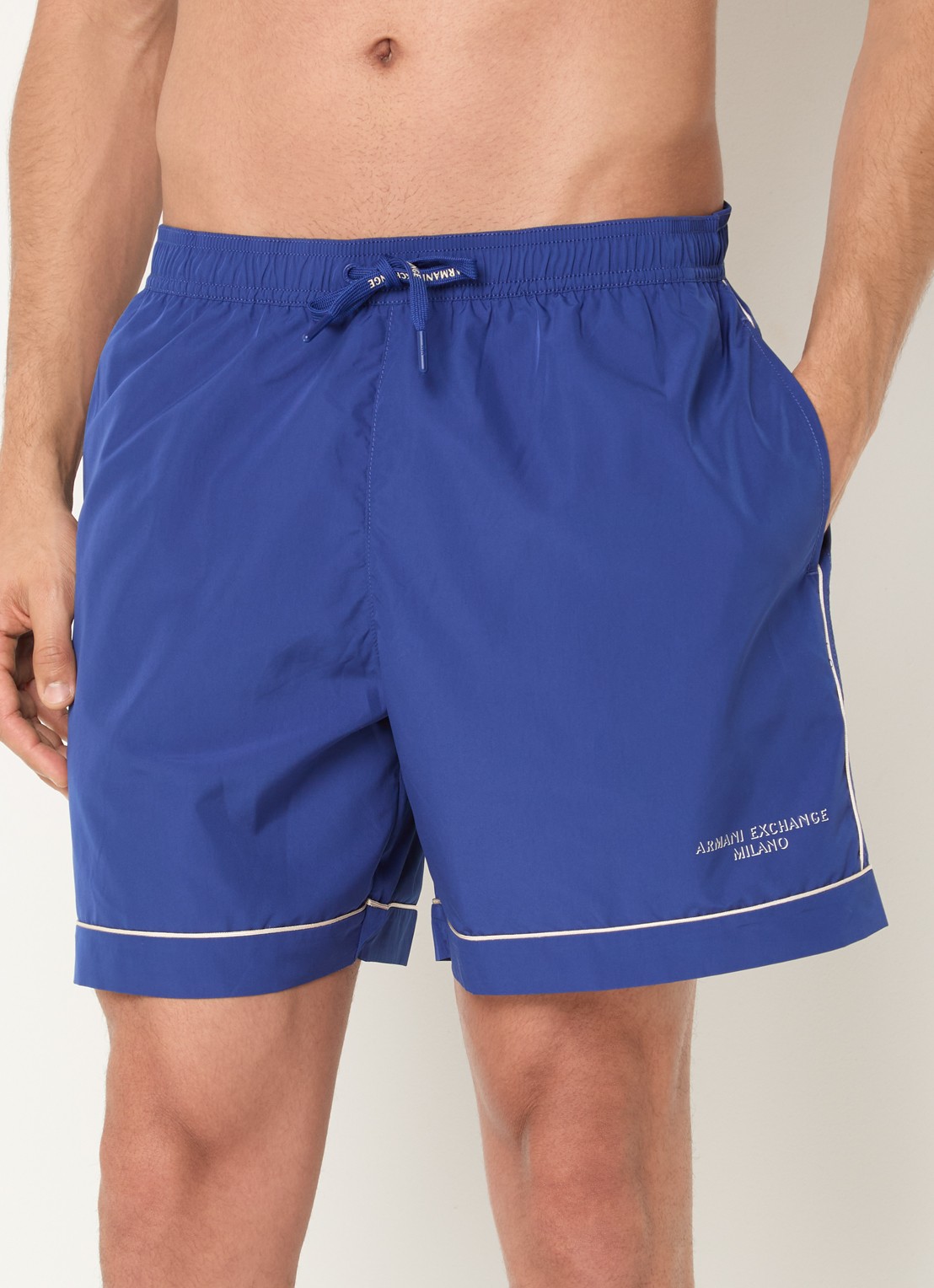 Armani Zwemshort met logo - detail donkerblauw