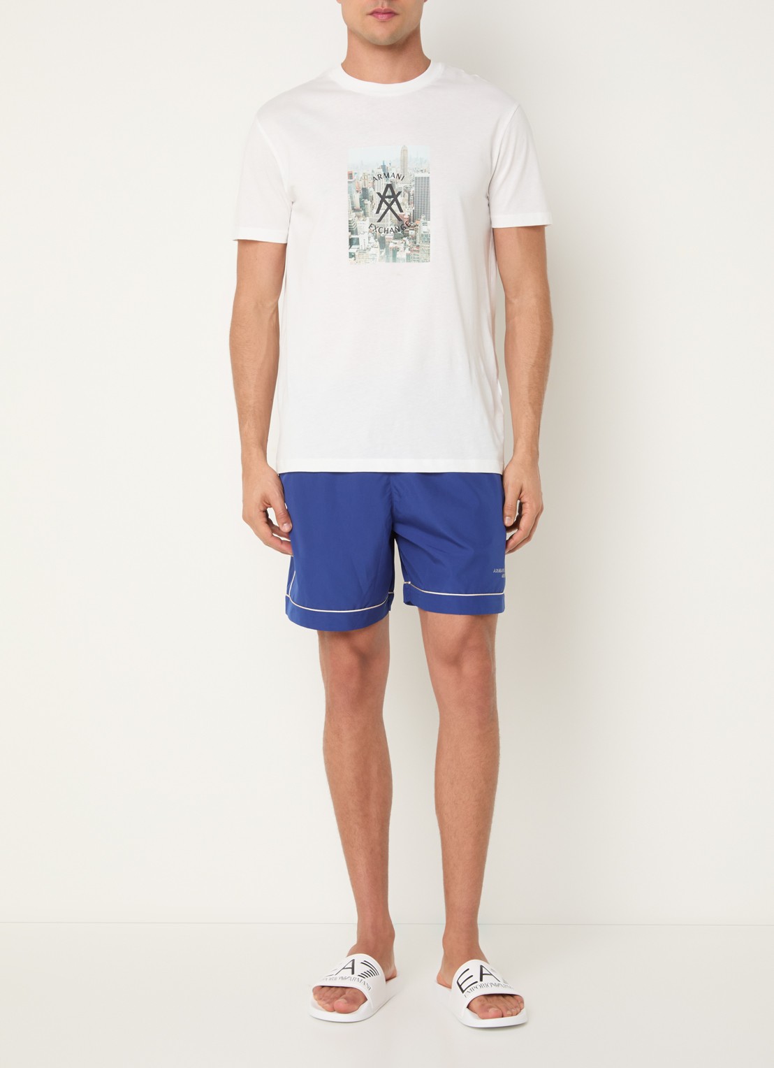 Armani Zwemshort met logo - voorkant 4 donkerblauw