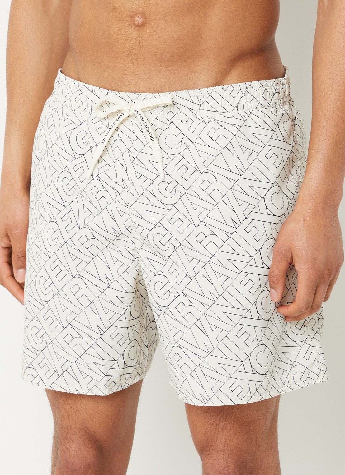 Armani Zwemshort met logo - detail 4 ivoor