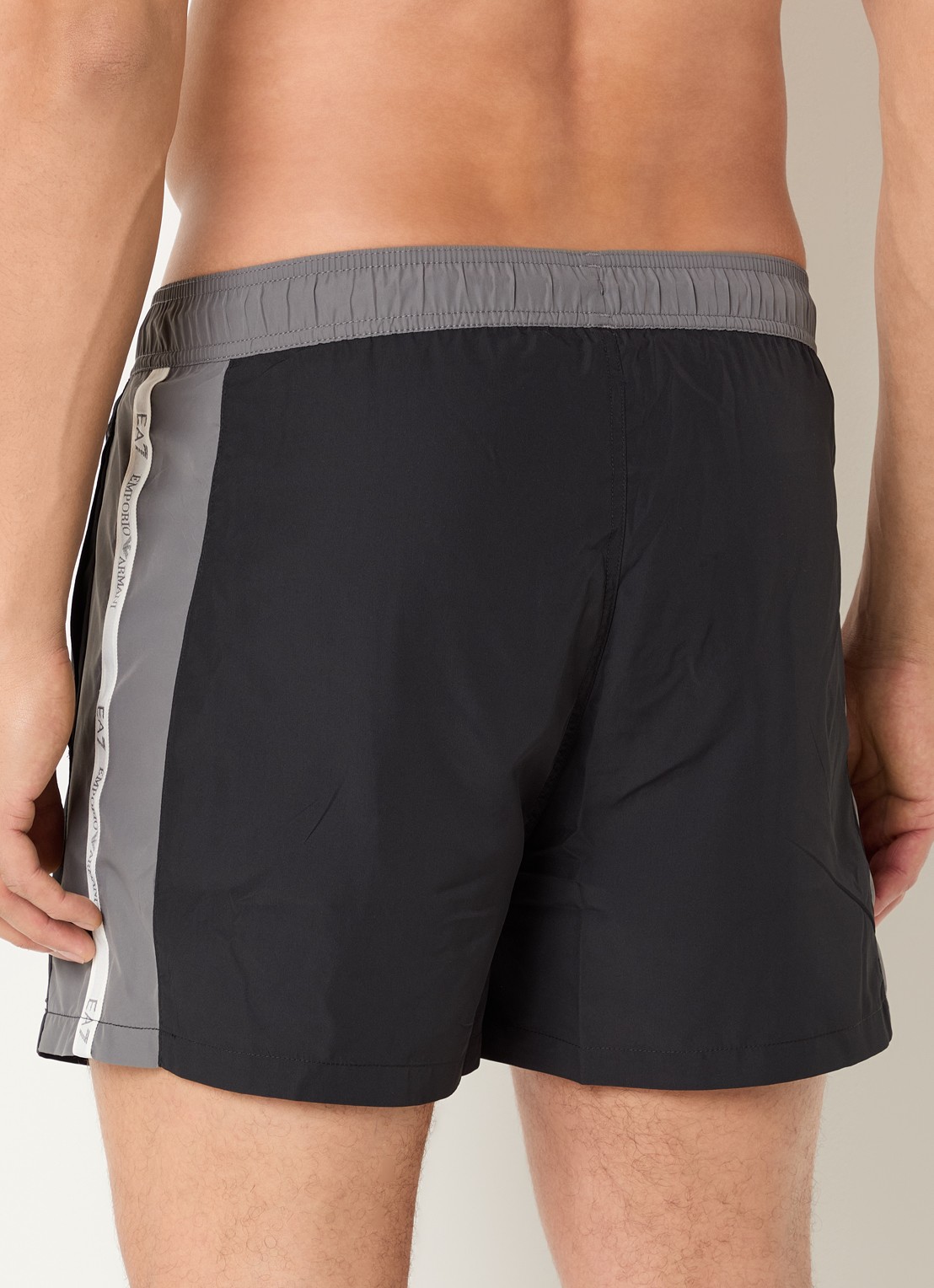 Armani Zwemshorts met logo en steekzakken - achterkant 3 donkergrijs