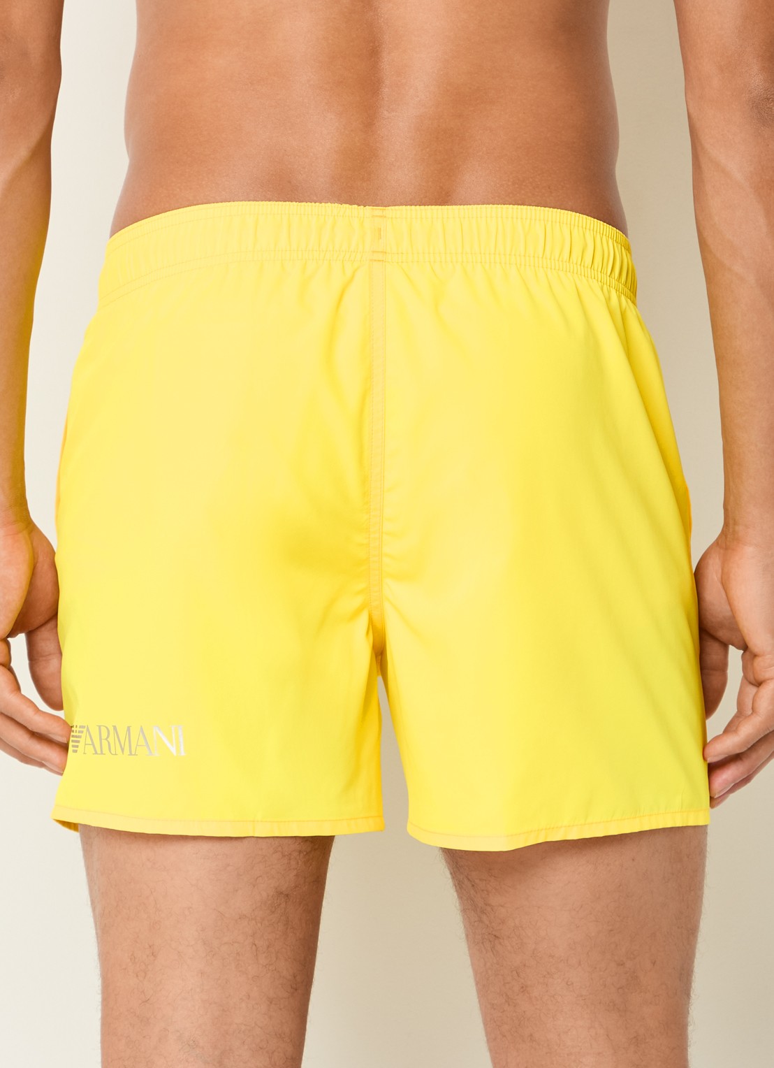 Armani Zwemshorts met logoprint  - achterkant 2 geel