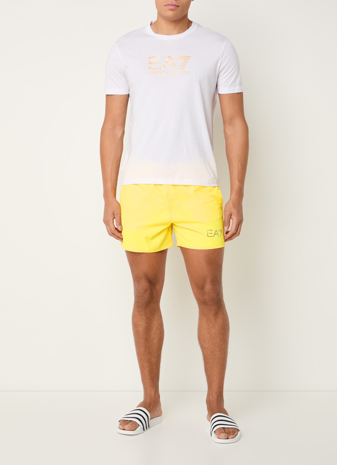 Armani Zwemshorts met logoprint  - voorkant 4 geel