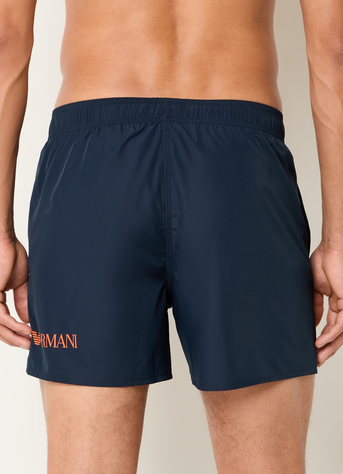 Armani Zwemshorts met logoprint  - achterkant donkerblauw
