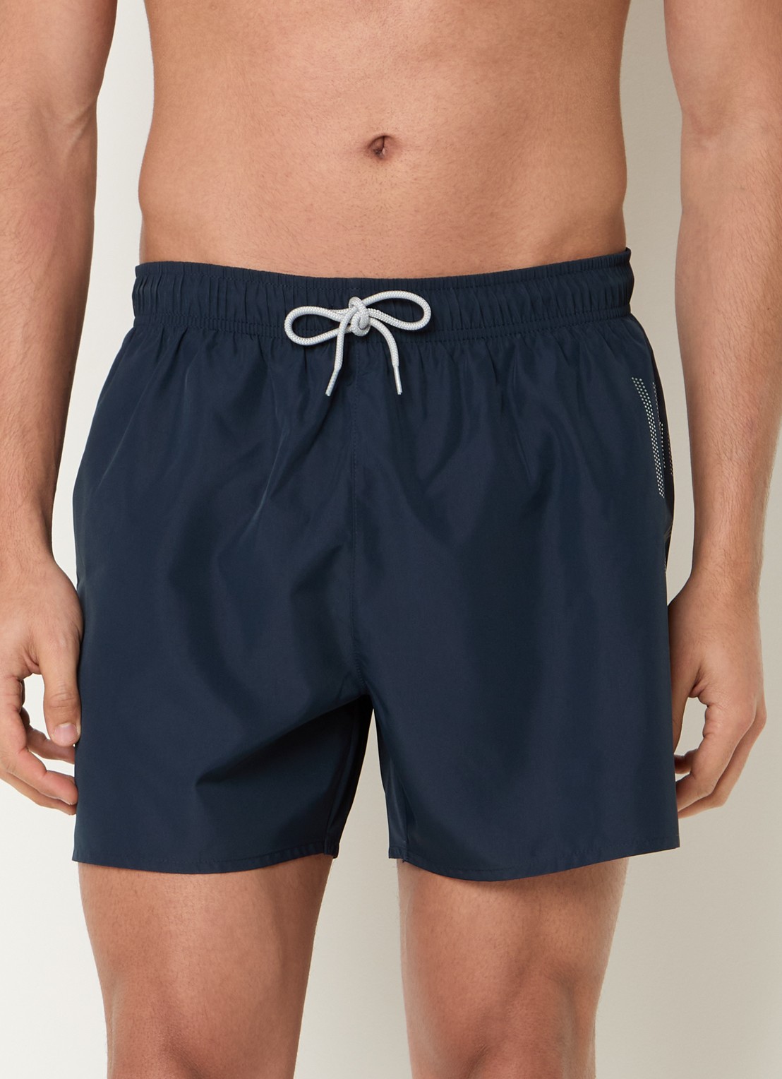 Armani Zwemshorts met logoprint - detail donkerblauw