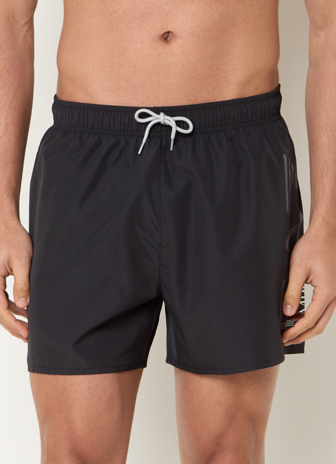 Armani Zwemshorts met logoprint - detail zwart