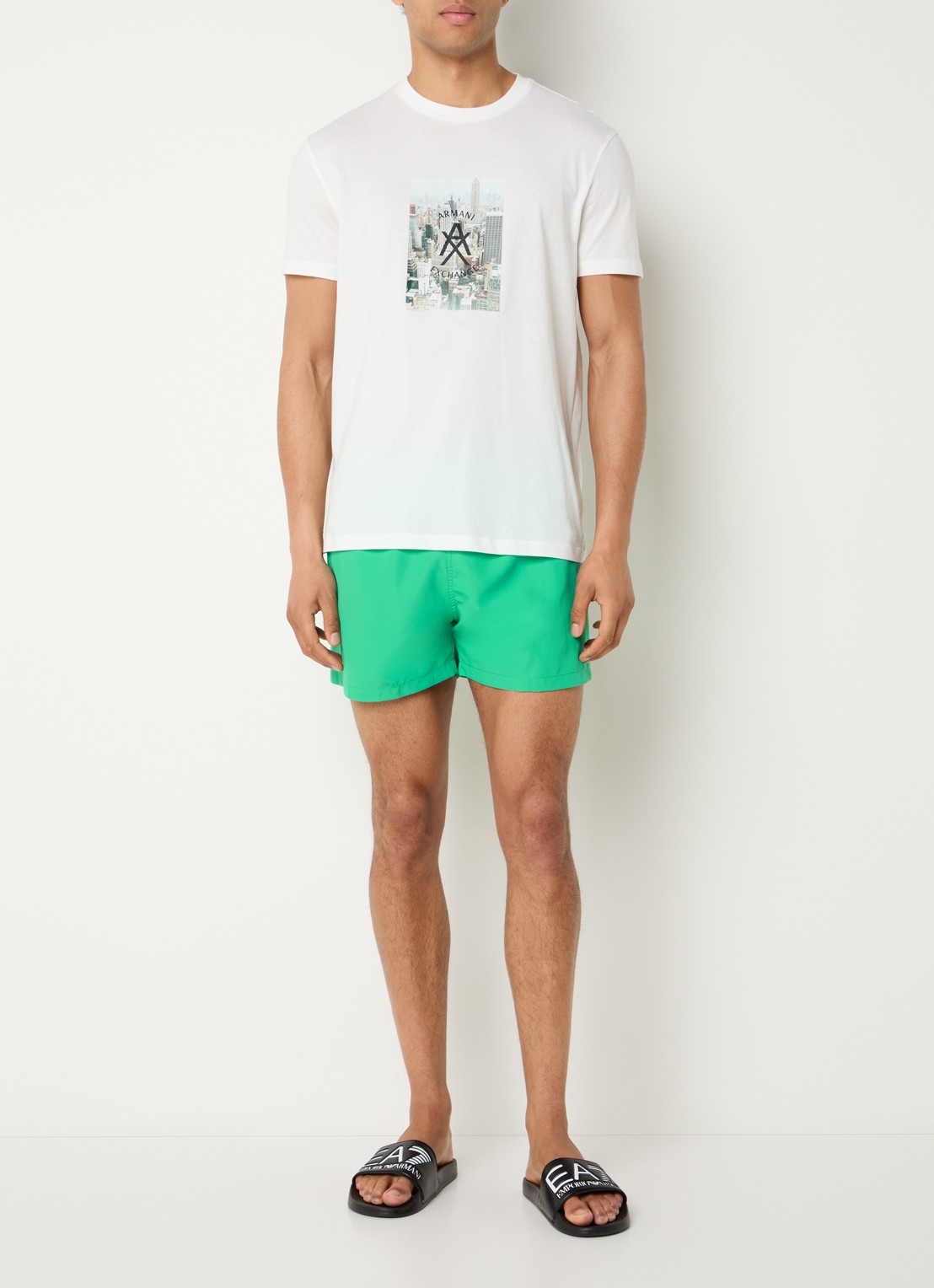 Armani Zwemshorts met logoprint - voorkant 4 groen